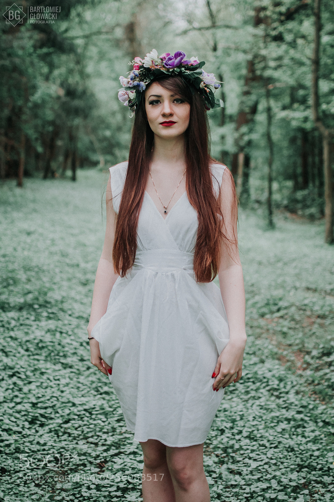 Nikon D5000 sample photo. Forest girl photography