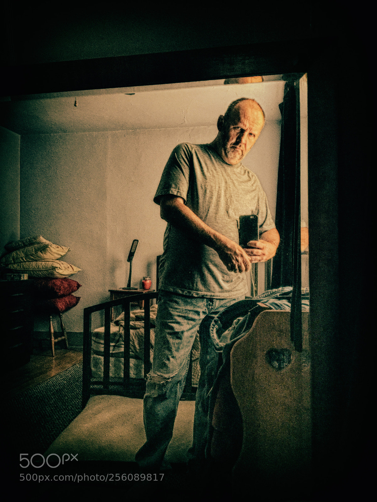 Apple iPhone 6 Plus sample photo. Man in the mirror photography