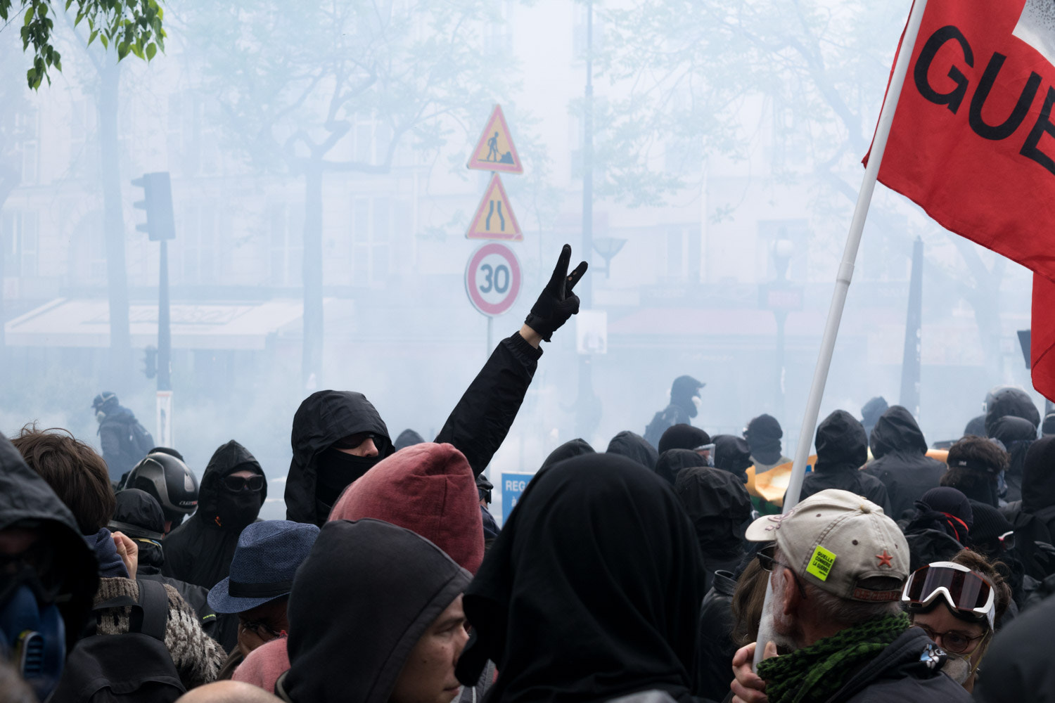 Paris May Day march