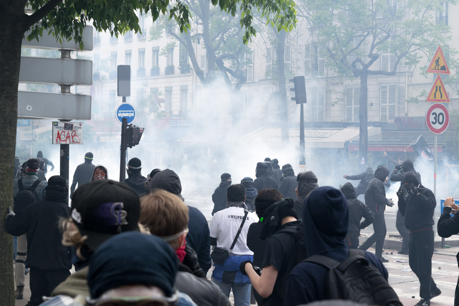 Paris May Day march