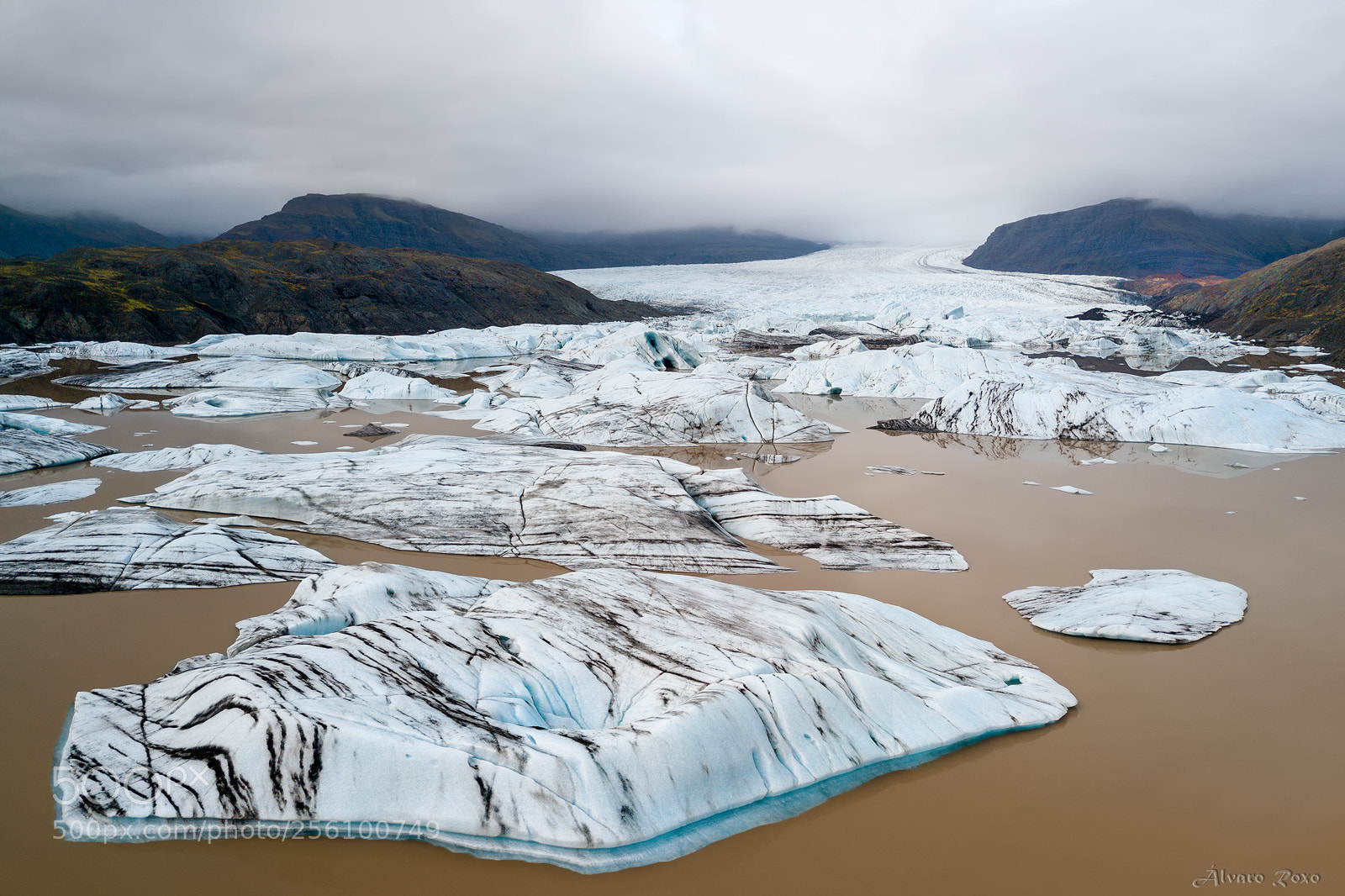 DJI FC220 sample photo. Fláajökull photography