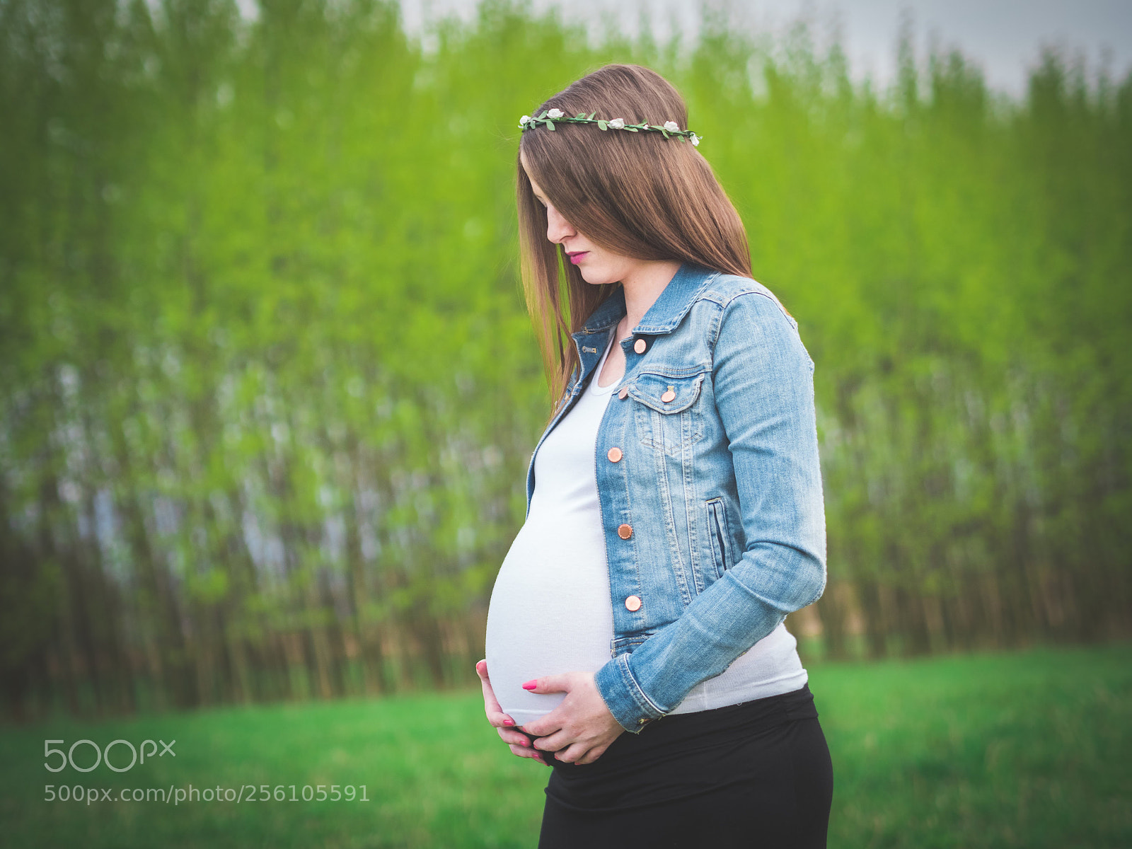 Panasonic Lumix DMC-GH4 sample photo. Pregnant in the woods photography