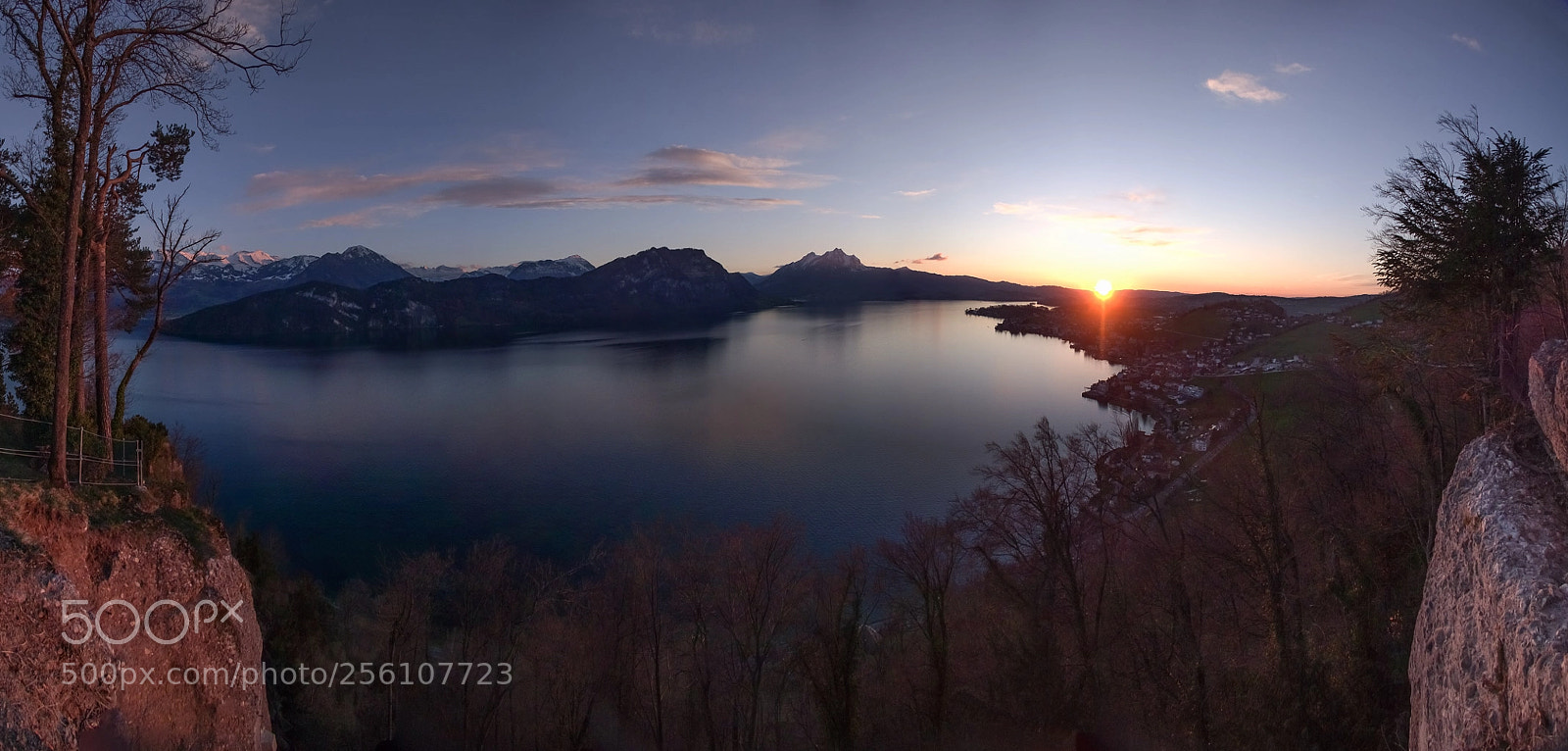Canon PowerShot G7 X Mark II sample photo. Sonnenuntergang hinter luzern photography