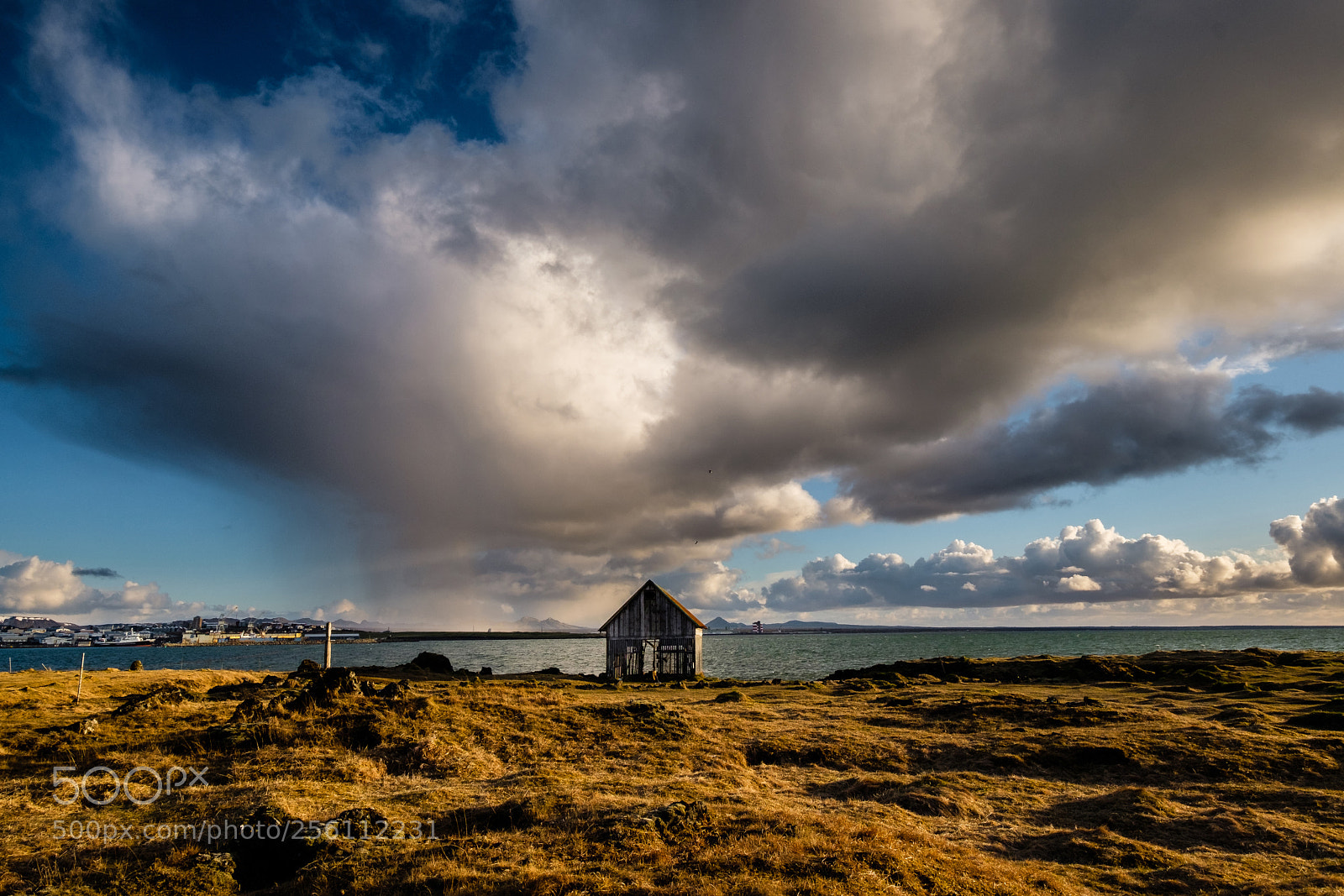 Fujifilm X-T2 sample photo. Evening clouds - hafnarfjordur photography