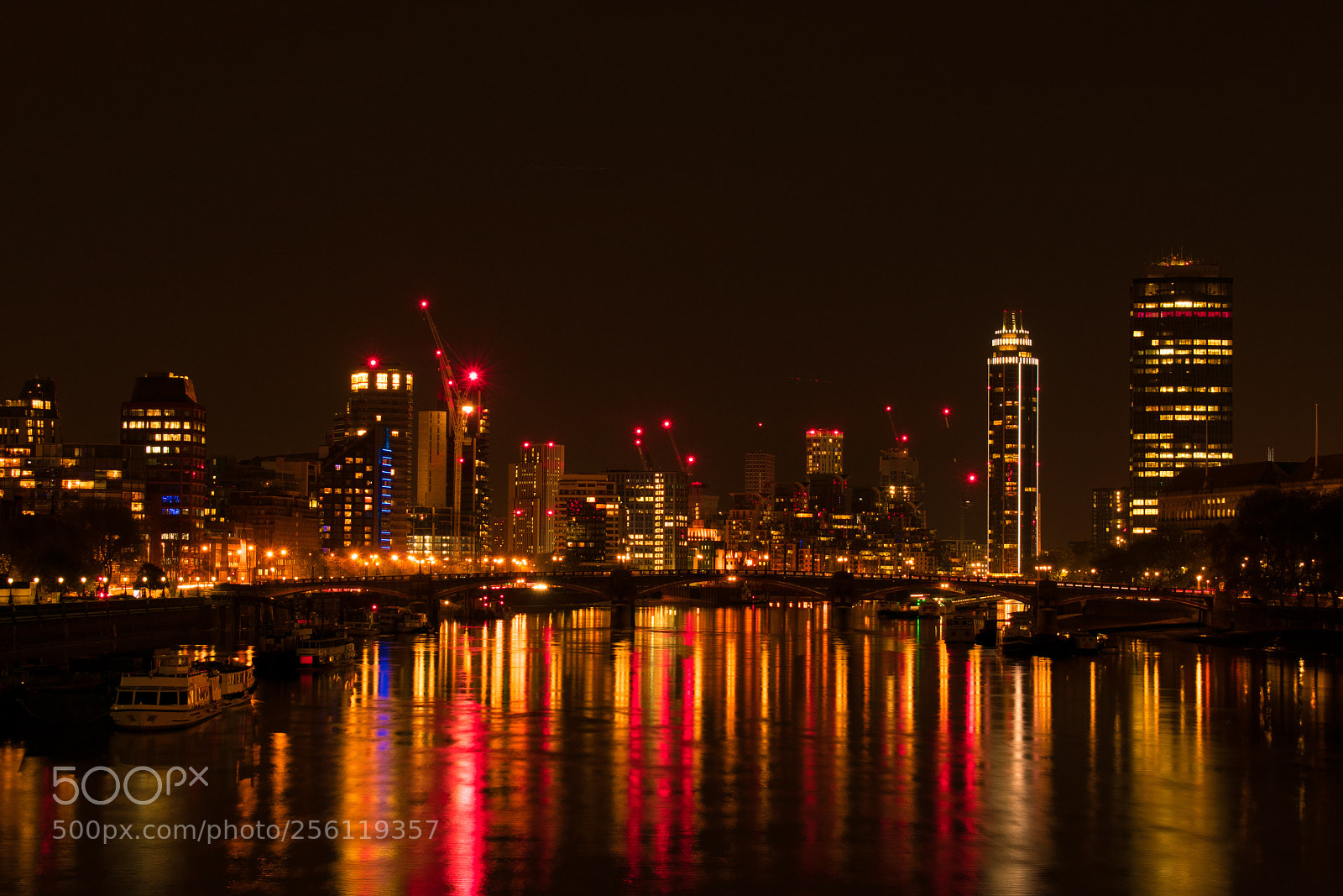 Nikon D3400 sample photo. Night skycrapers from river photography