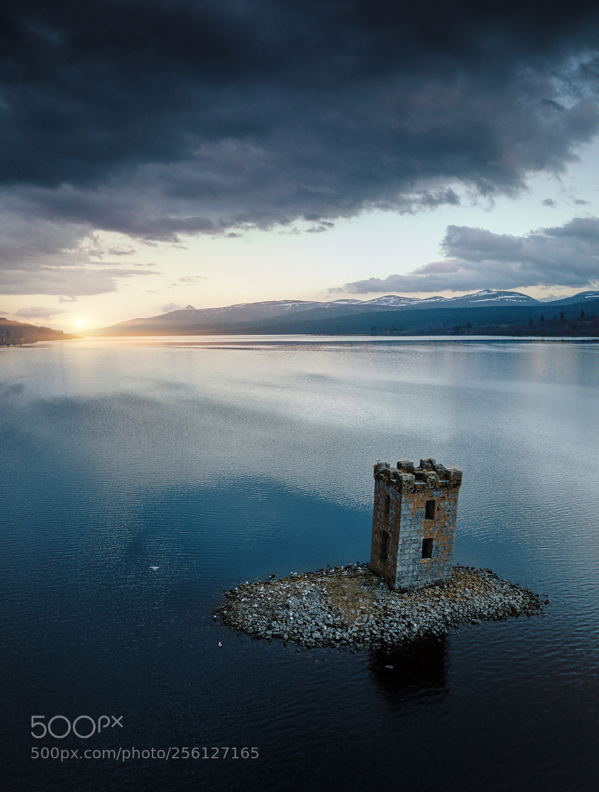 DJI FC220 sample photo. Loch rannoch jail photography
