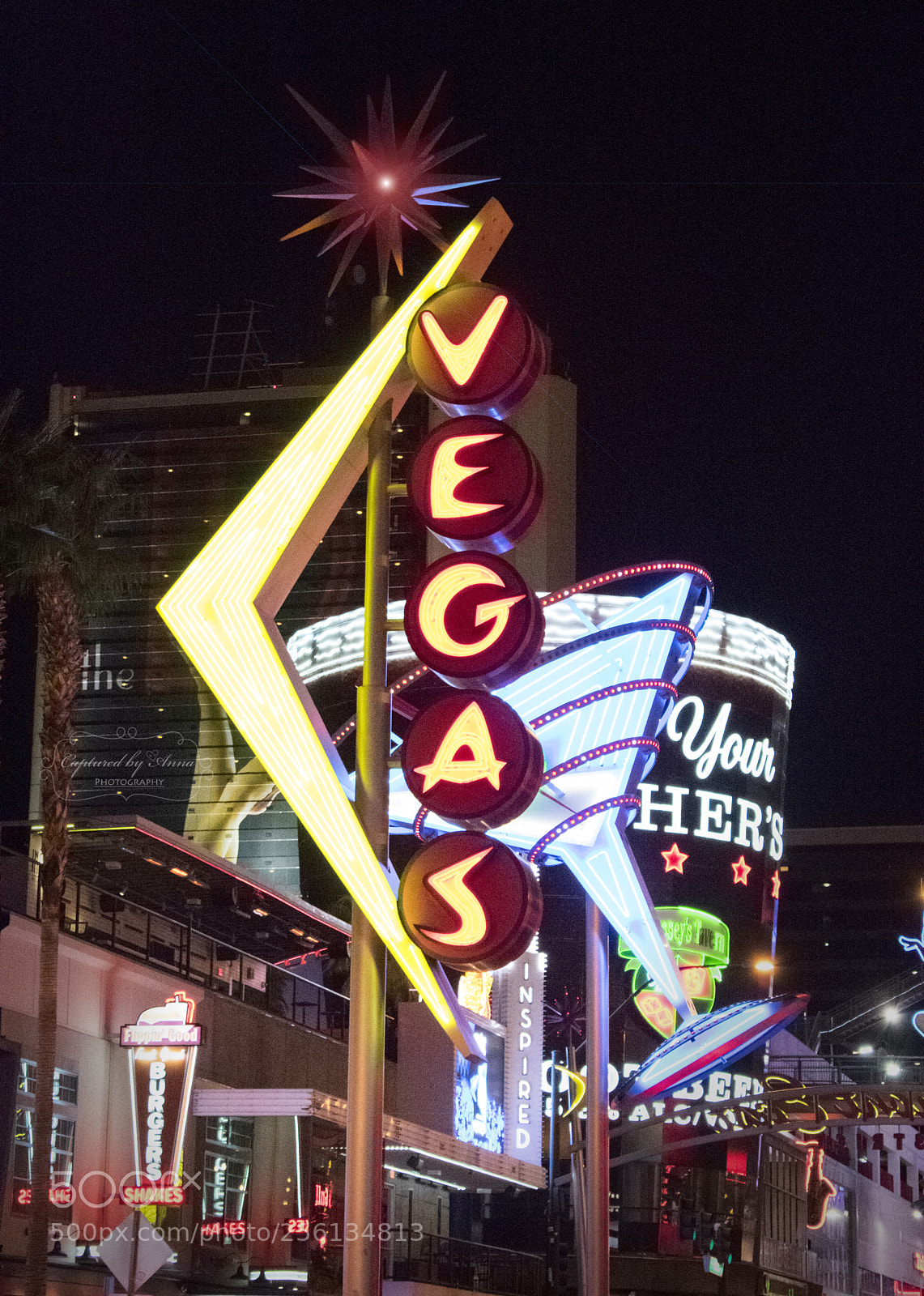 Nikon D3400 sample photo. Fremont neon night photography