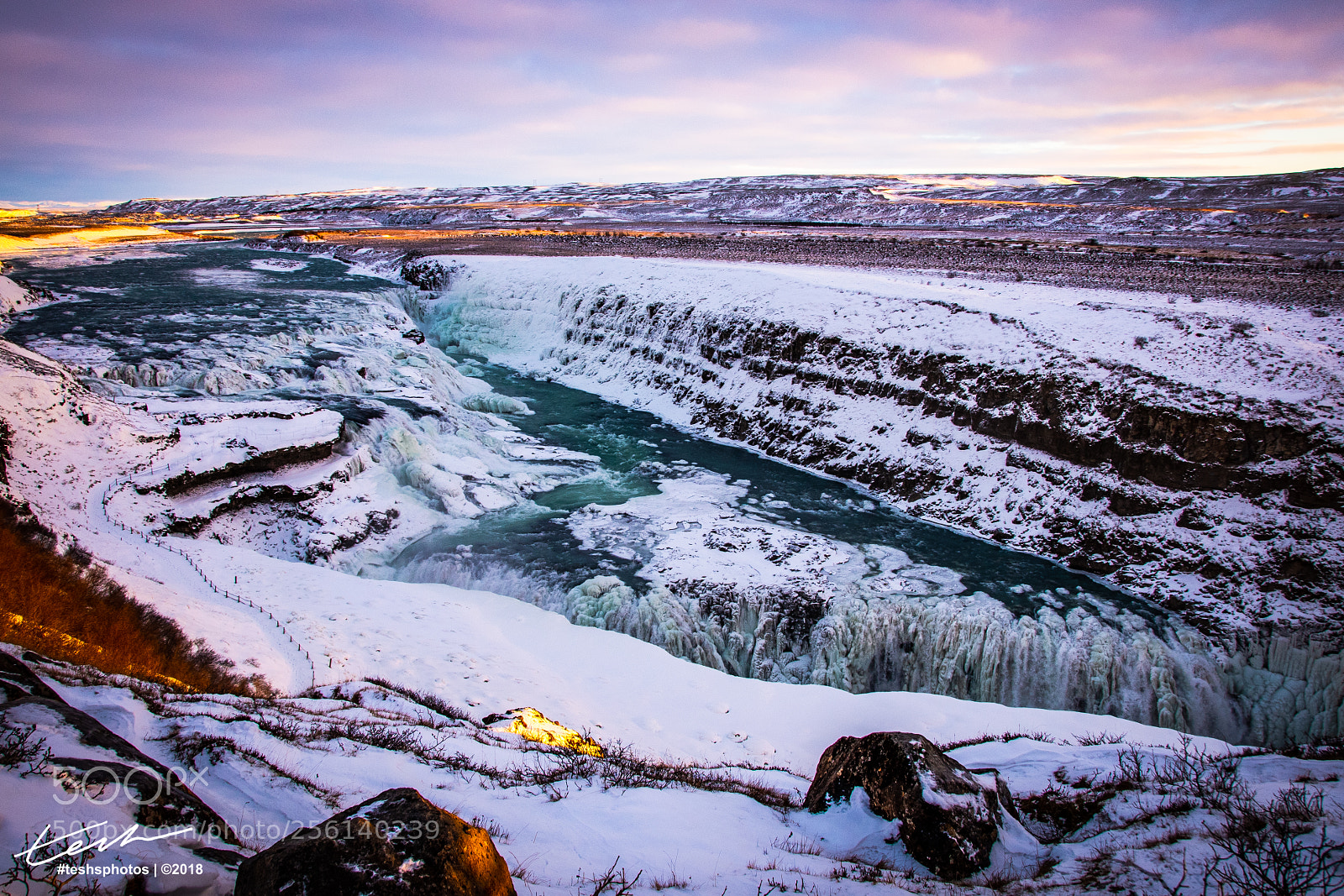 Nikon D750 sample photo. Frozen gullfoss falls photography