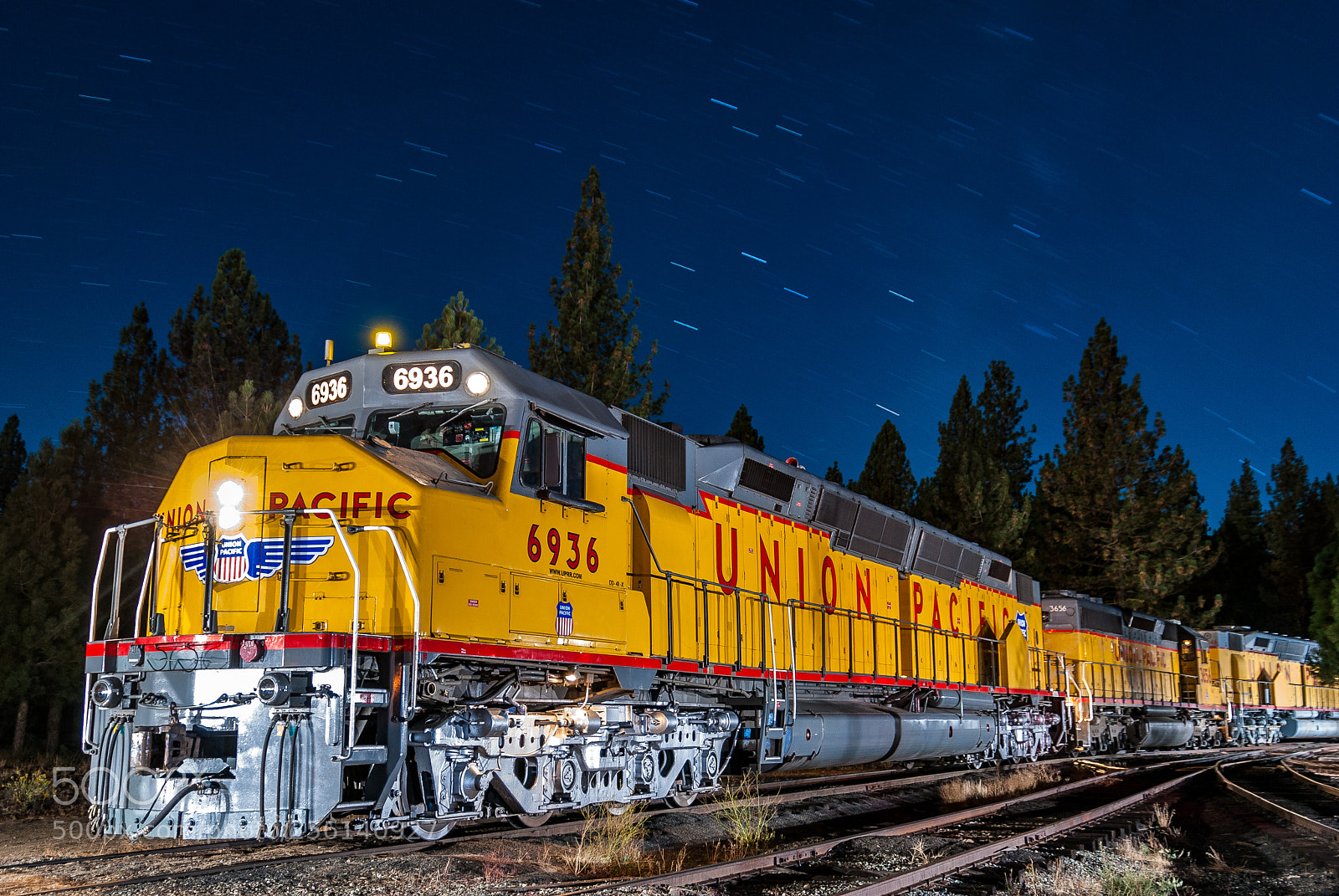 Nikon D200 sample photo. Centennial locomotive at night photography