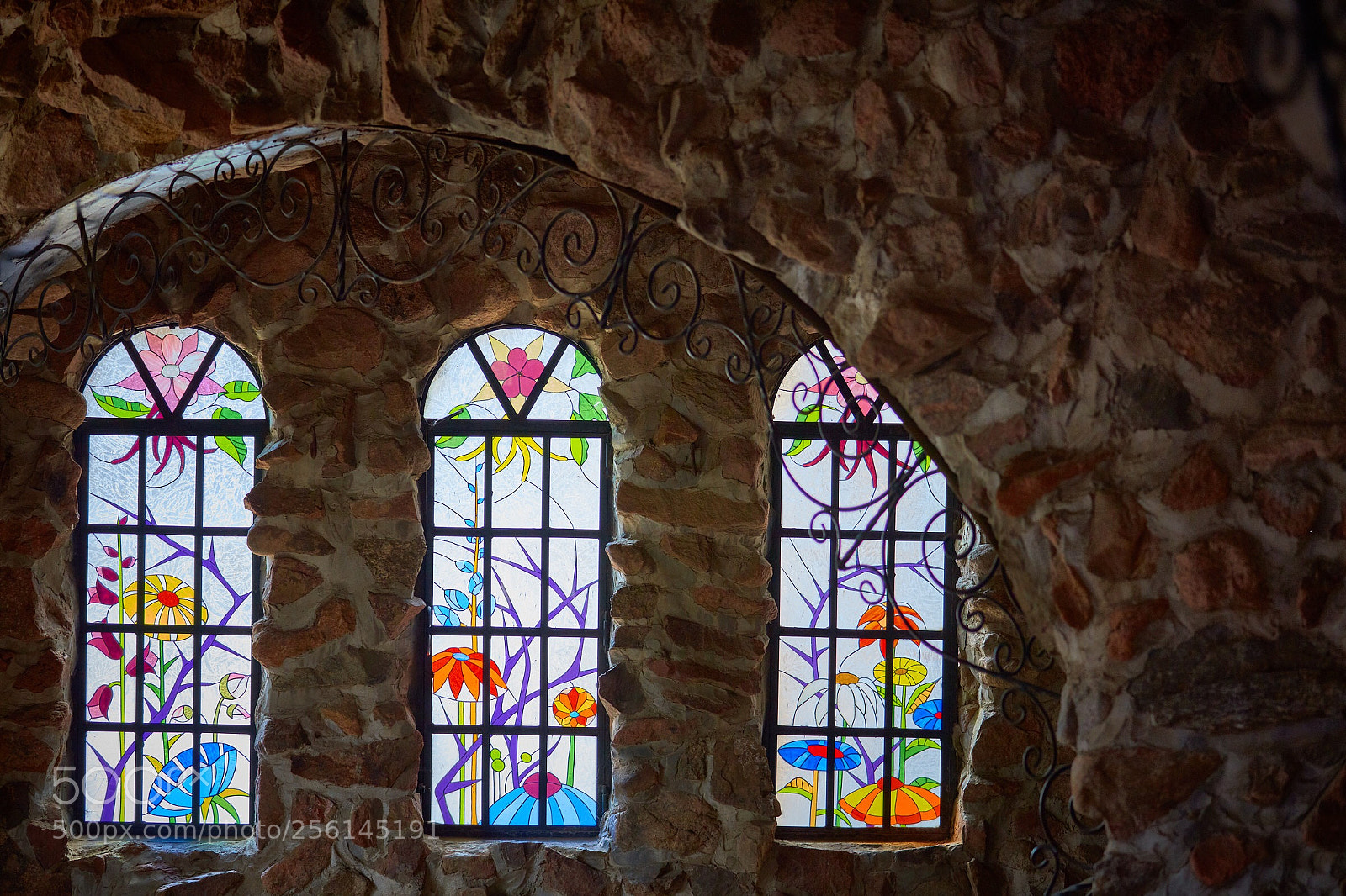 Canon EOS 5DS R sample photo. Stain glass arch windows  photography