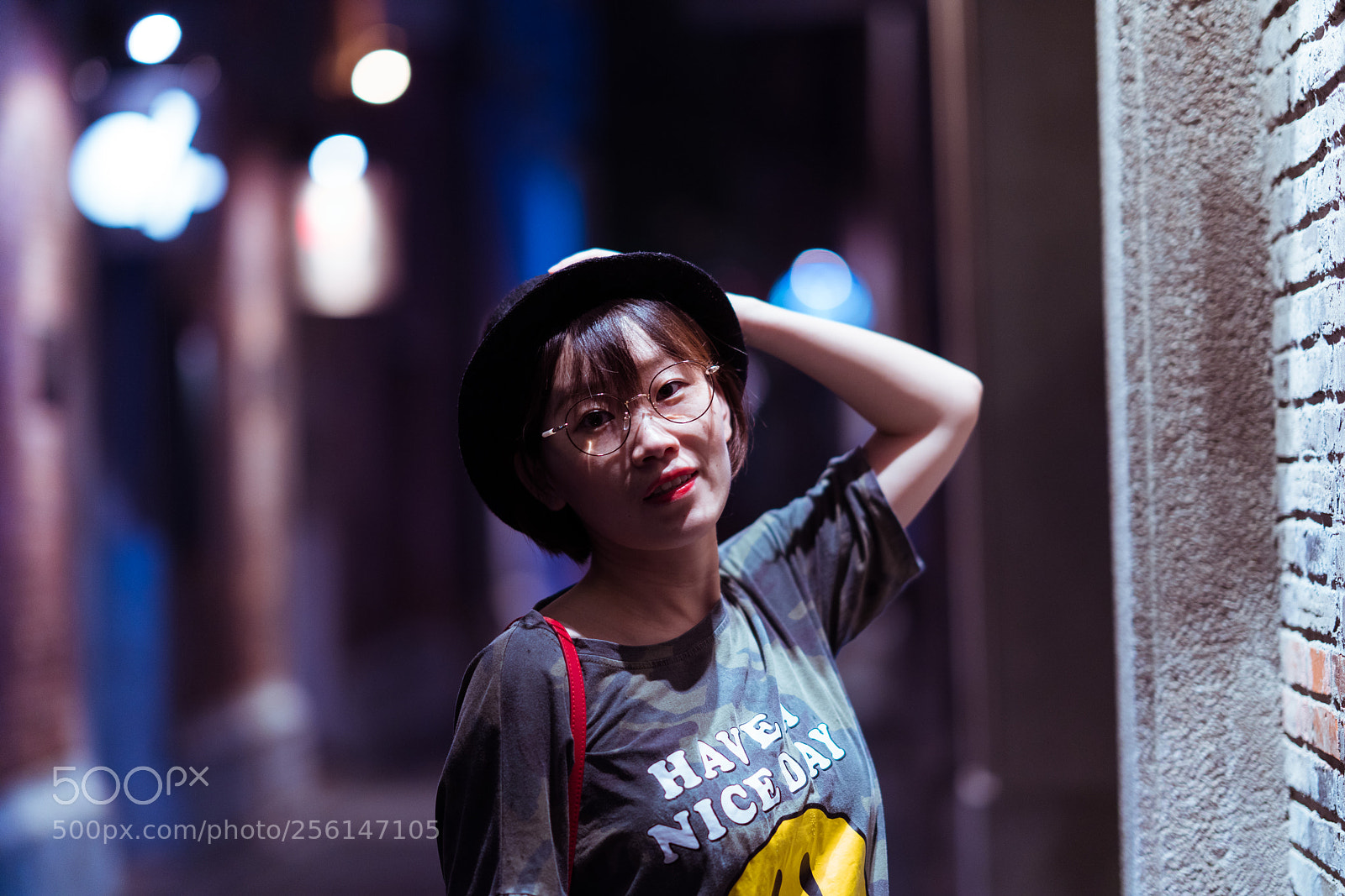 Sony a7R III sample photo. Night portrait photography