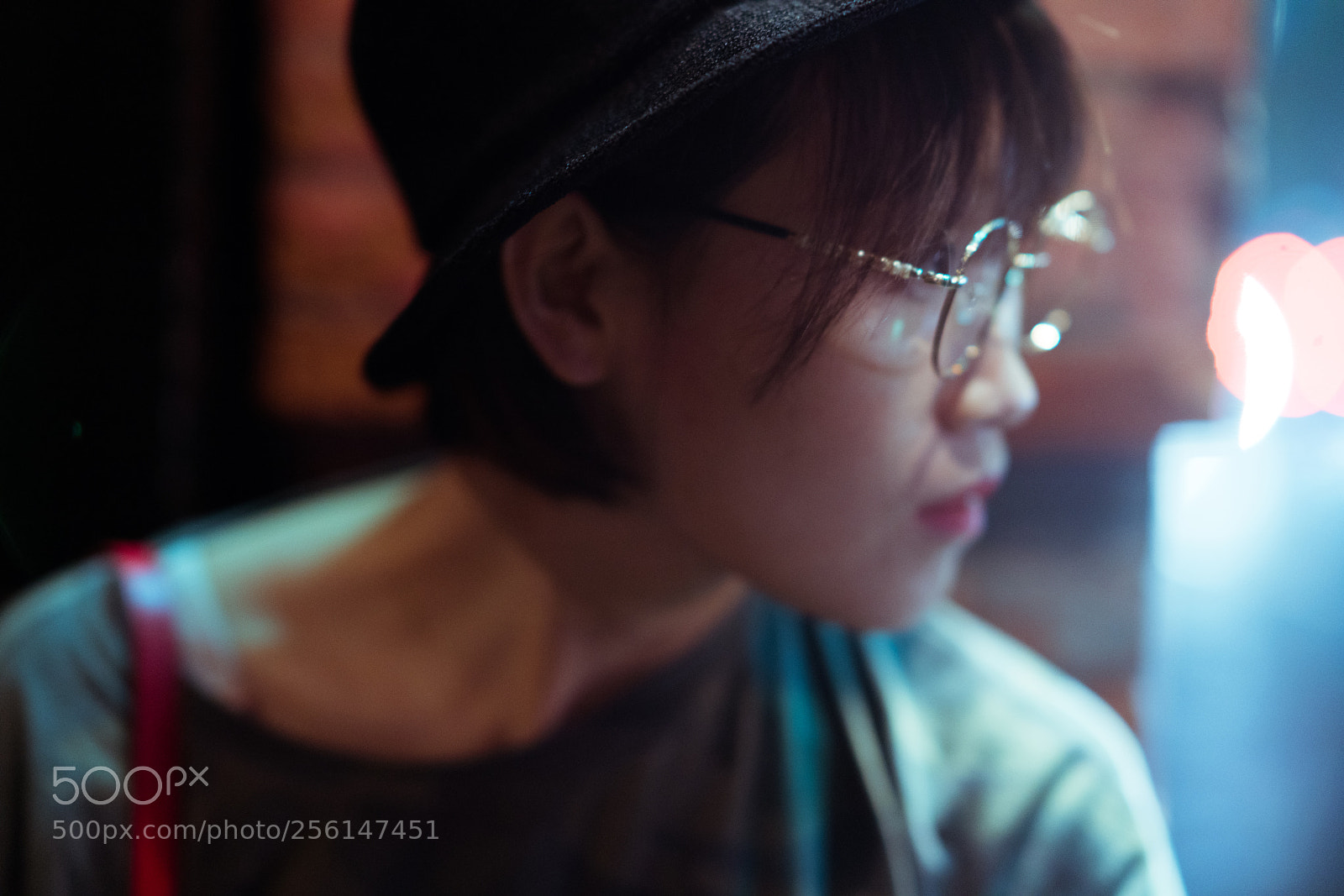 Sony a7R III sample photo. Night portrait photography
