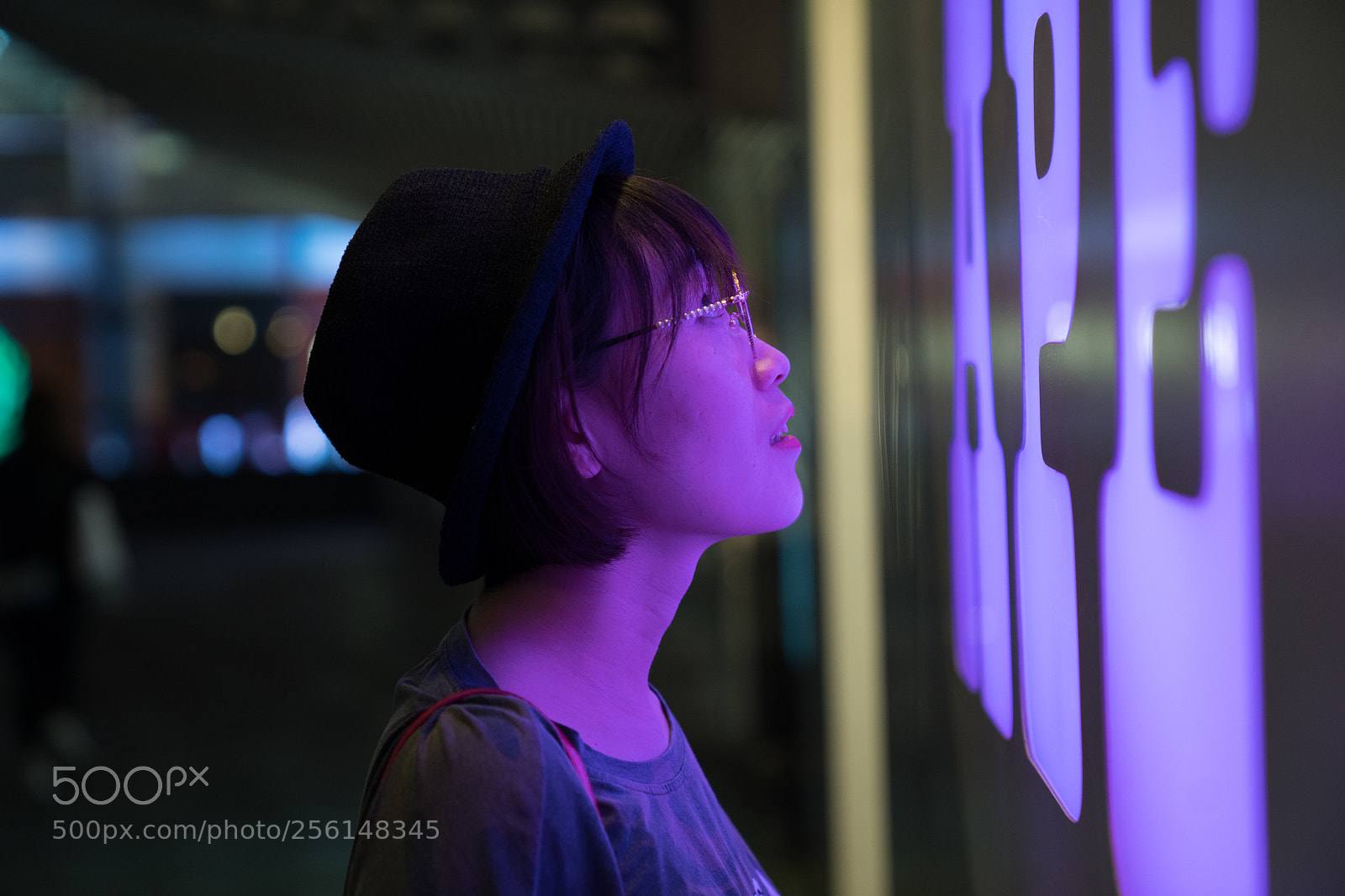Sony a7R III sample photo. Night portrait photography