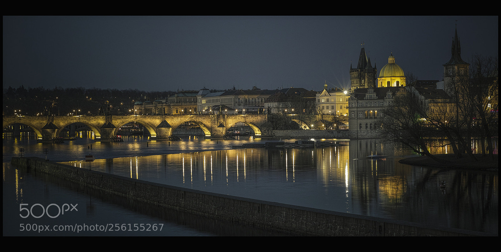 Sigma DP3 Merrill sample photo. Night prague photography