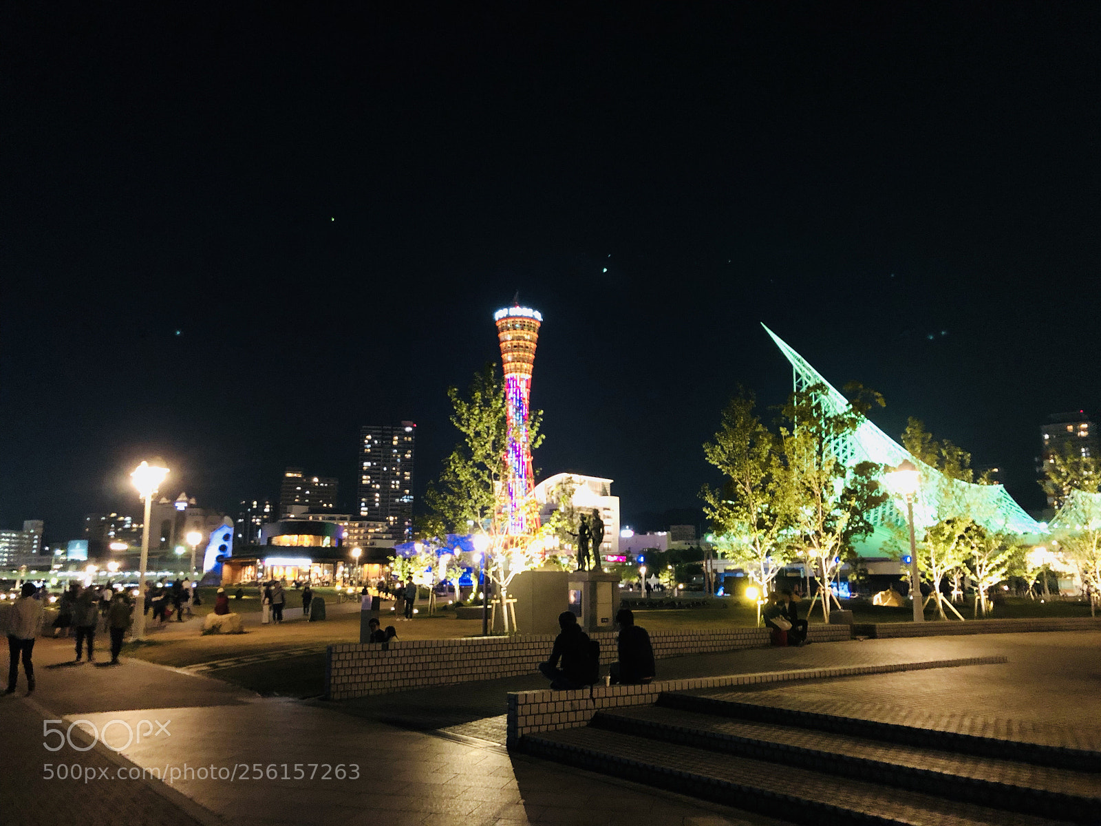 Apple iPhone X sample photo. Kobe nightscape photography