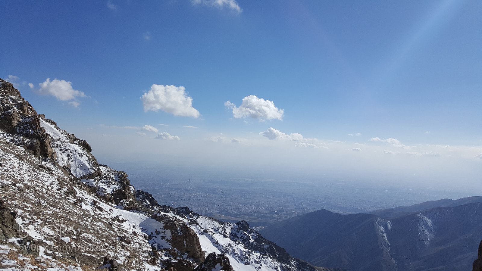 Samsung GALAXY S6 edge sample photo. City behind the mountain photography