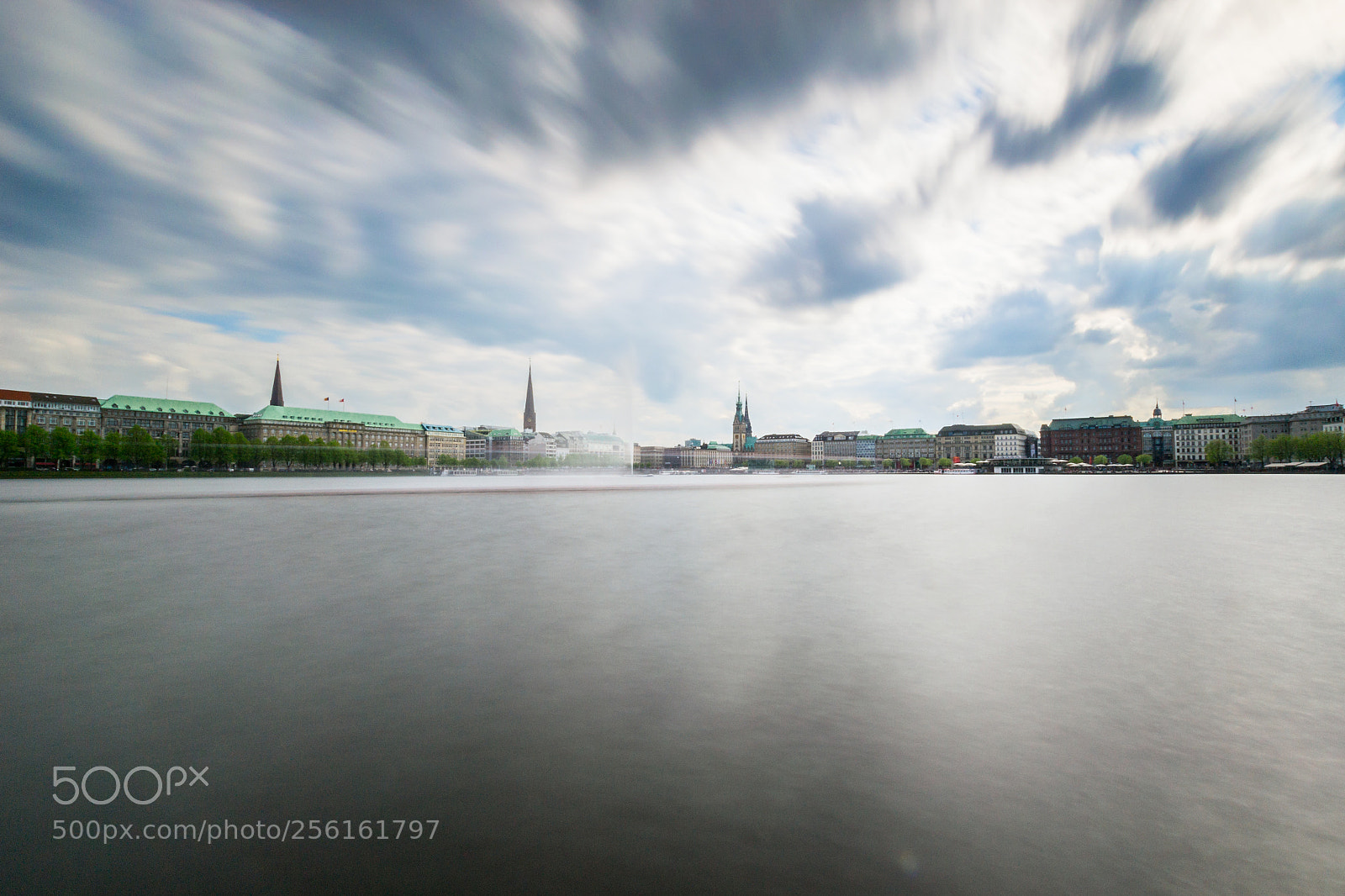 Nikon D3100 sample photo. Binnenalster weitwinkel langzeitbelichtung photography