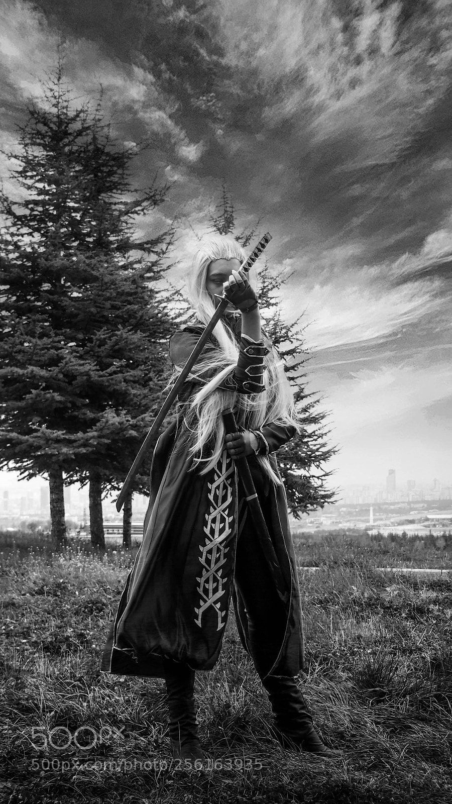 Olympus OM-D E-M10 sample photo. Woman warrior b&w photography