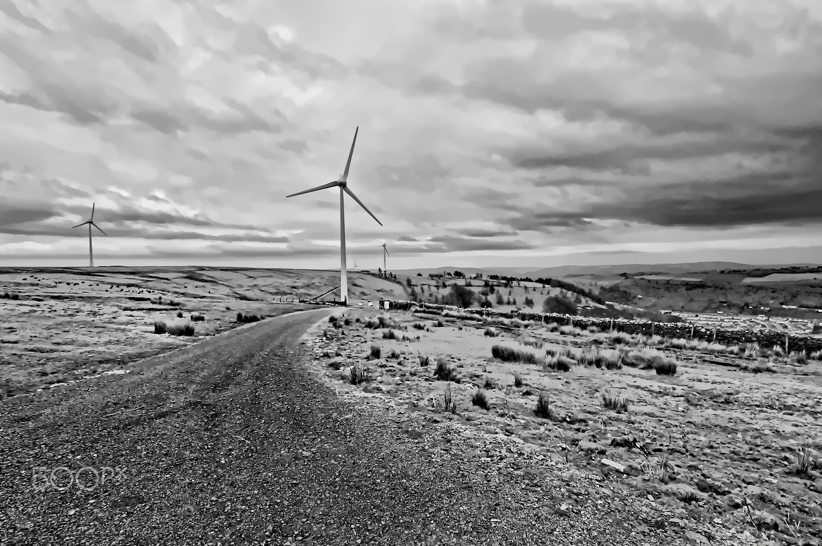 Nikon D2X sample photo. Mountain turbines photography