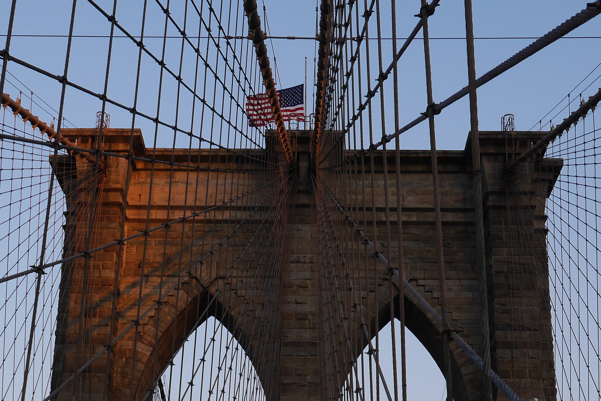 Panasonic Lumix DMC-GF6 sample photo. Brooklyn bridge at sunset, nyc (usa) photography