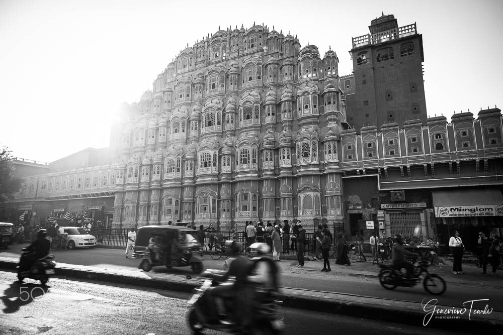 Canon EOS 5D Mark II sample photo. Hawa mahal - india photography