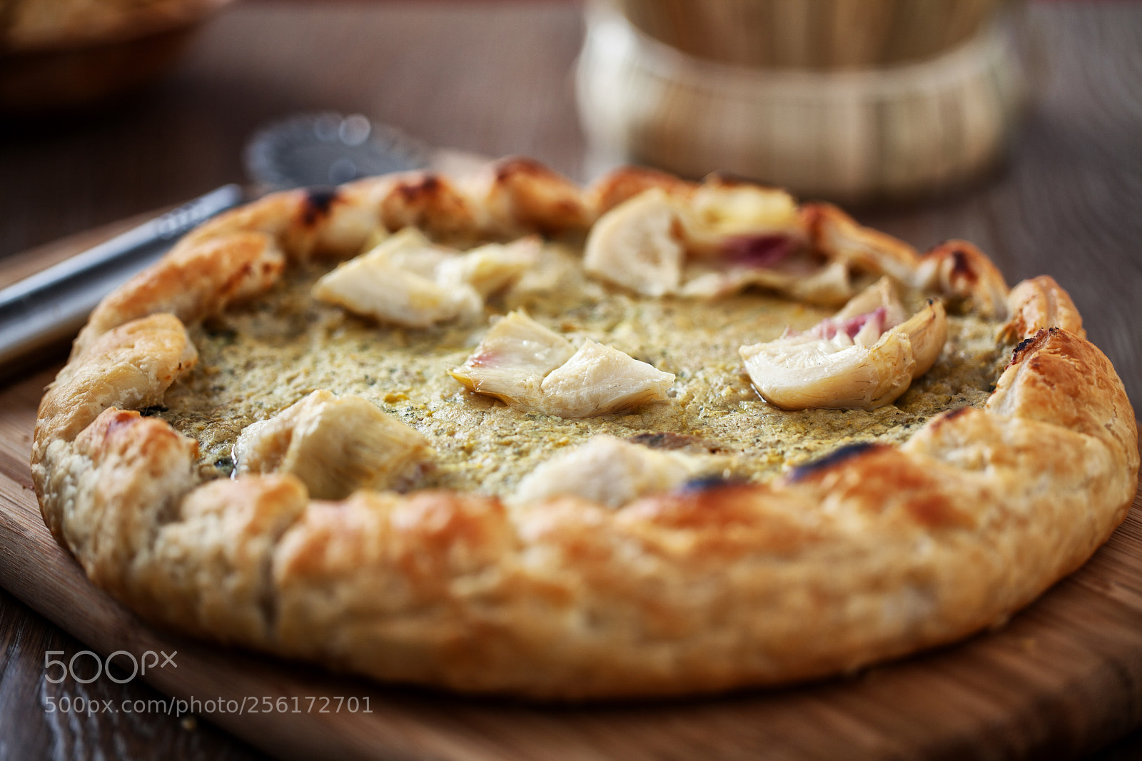 Canon EOS 5D Mark II sample photo. Artichoke flan photography