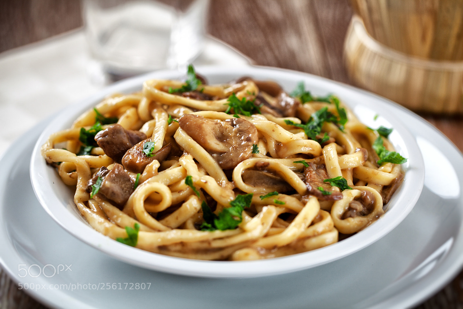 Canon EOS 5D Mark II sample photo. Tagliatelle with mushrooms photography