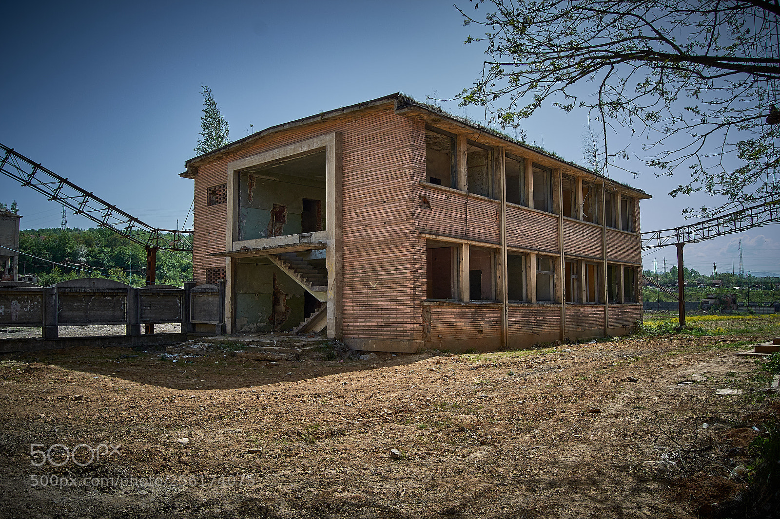 Nikon D3100 sample photo. Former coal preparation headcorters photography