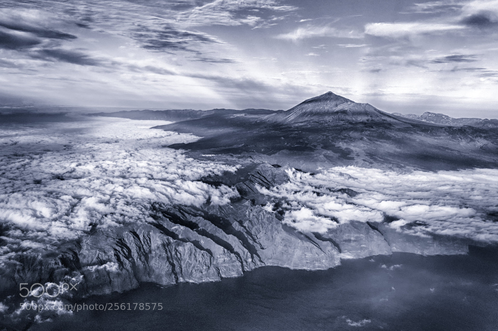 Nikon D7100 sample photo. Tenerife from plane, north photography