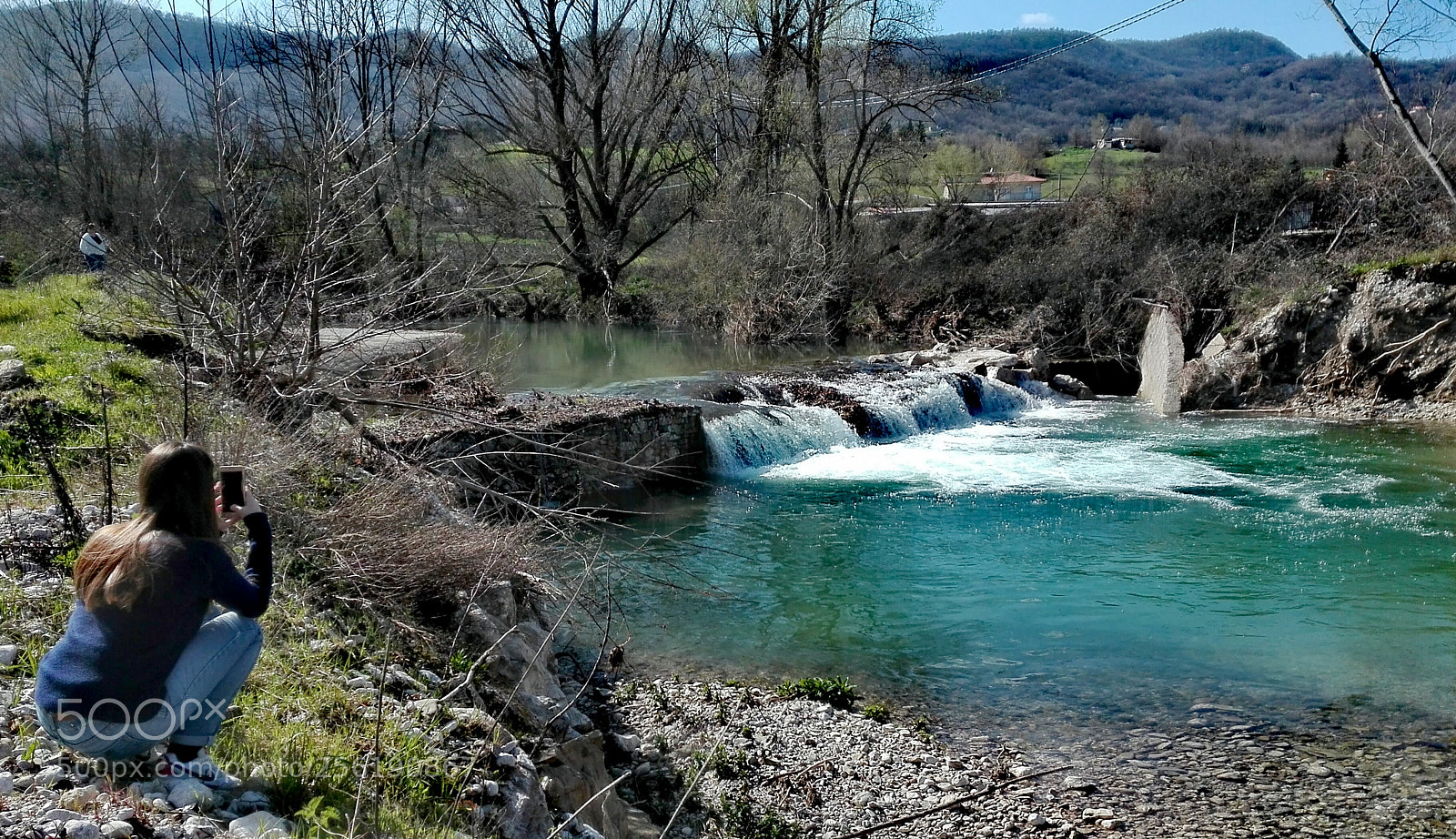 HUAWEI P8 Lite sample photo. Girl of the waterfall photography
