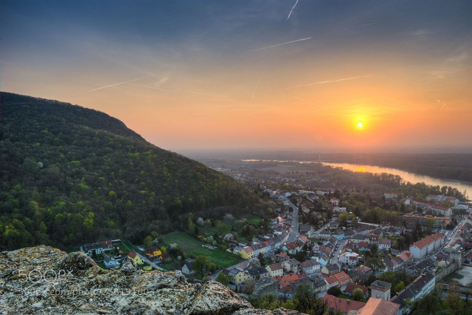 Nikon D3000 sample photo. Sunset over the village photography