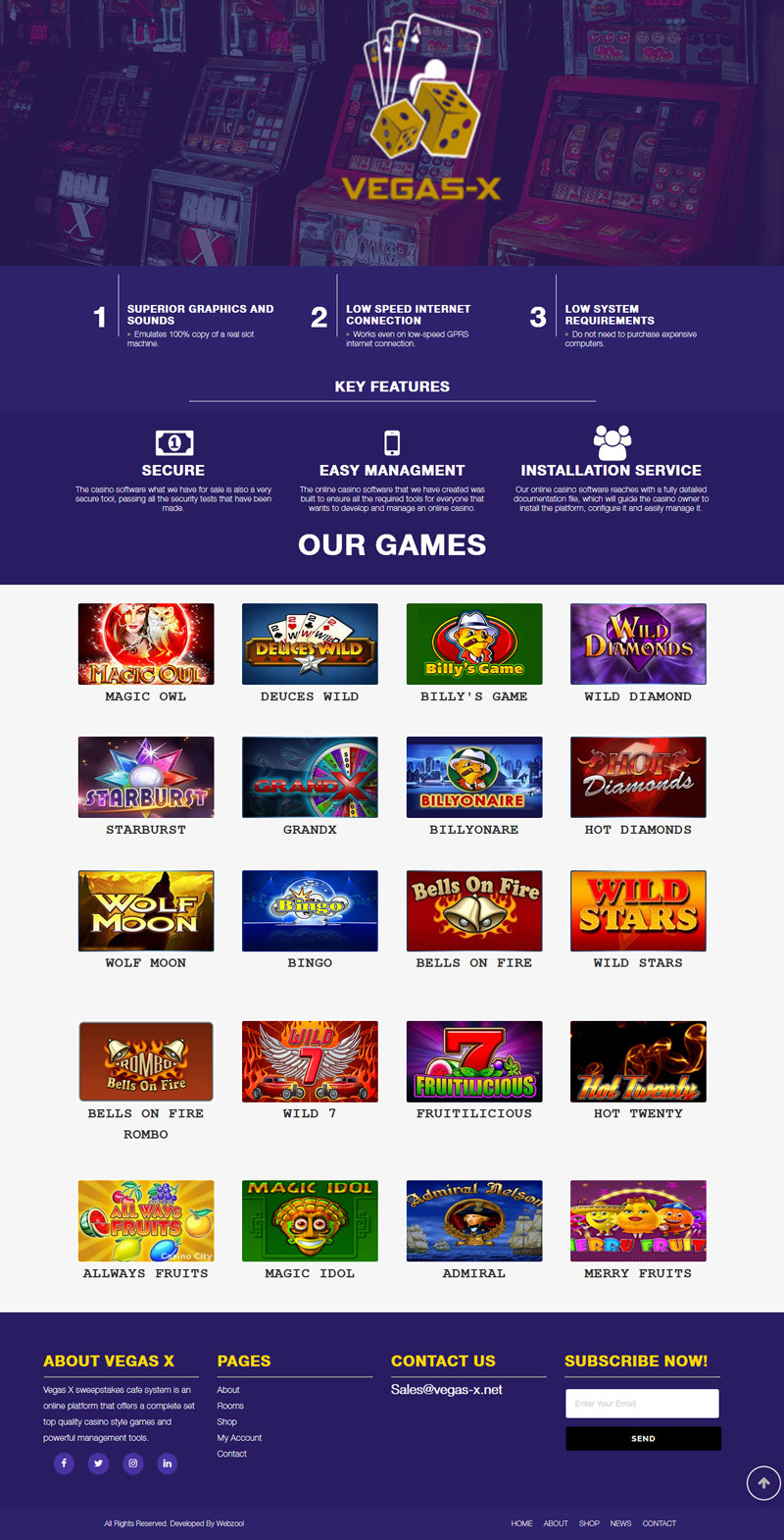 Online Games at Vegas x