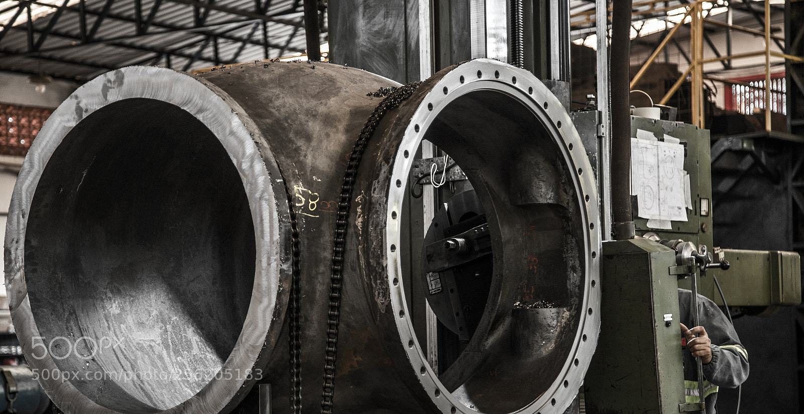 Canon EOS 6D sample photo. Industry lathe machine work photography