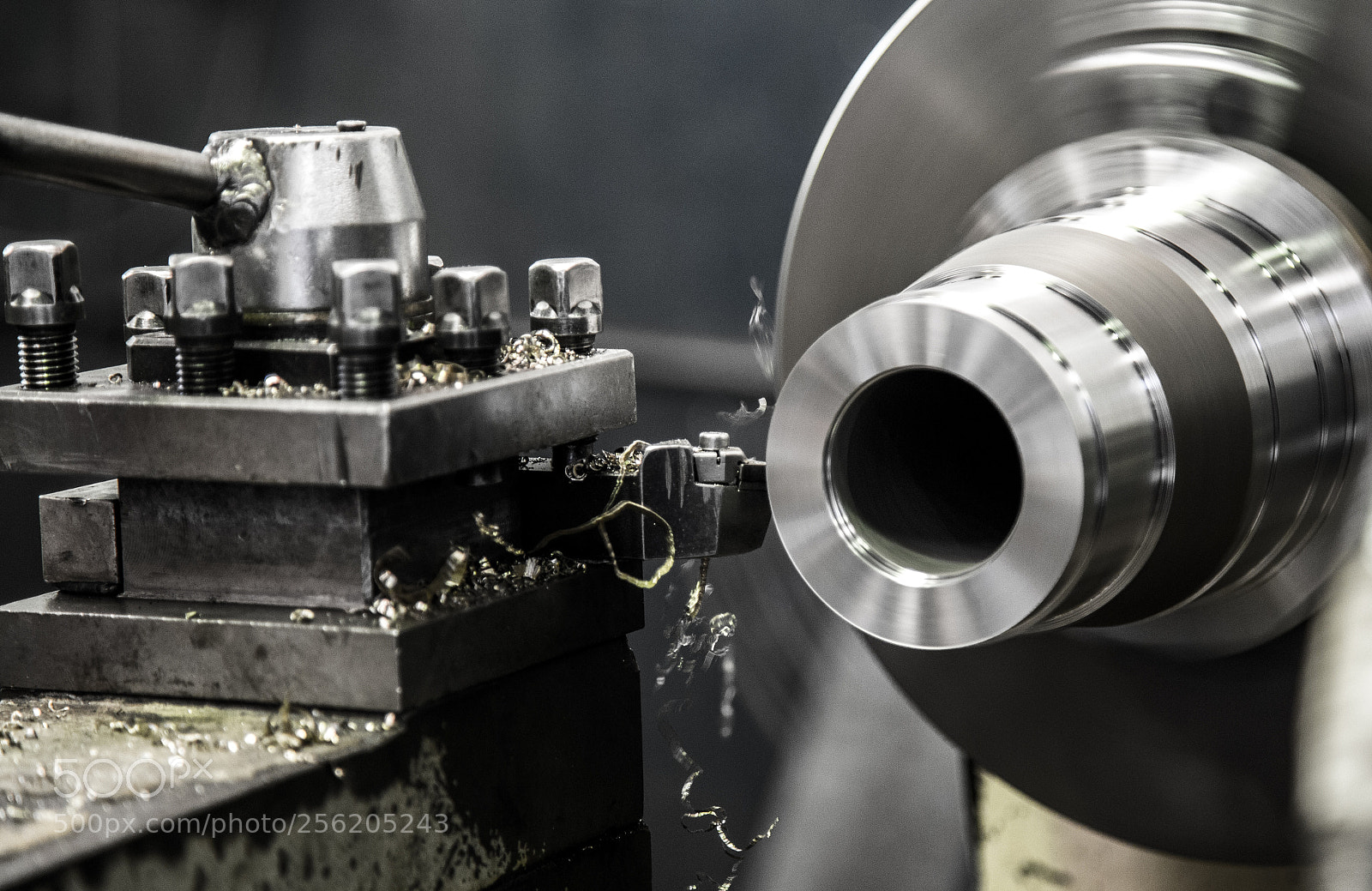 Canon EOS 6D sample photo. Industry lathe machine work photography