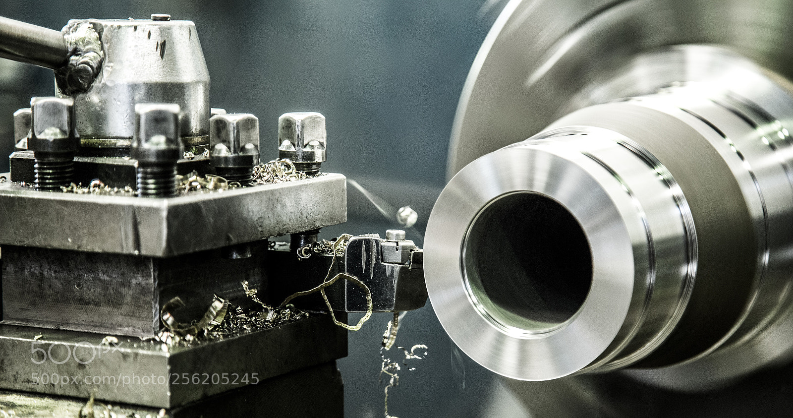 Canon EOS 6D sample photo. Industry lathe machine work photography