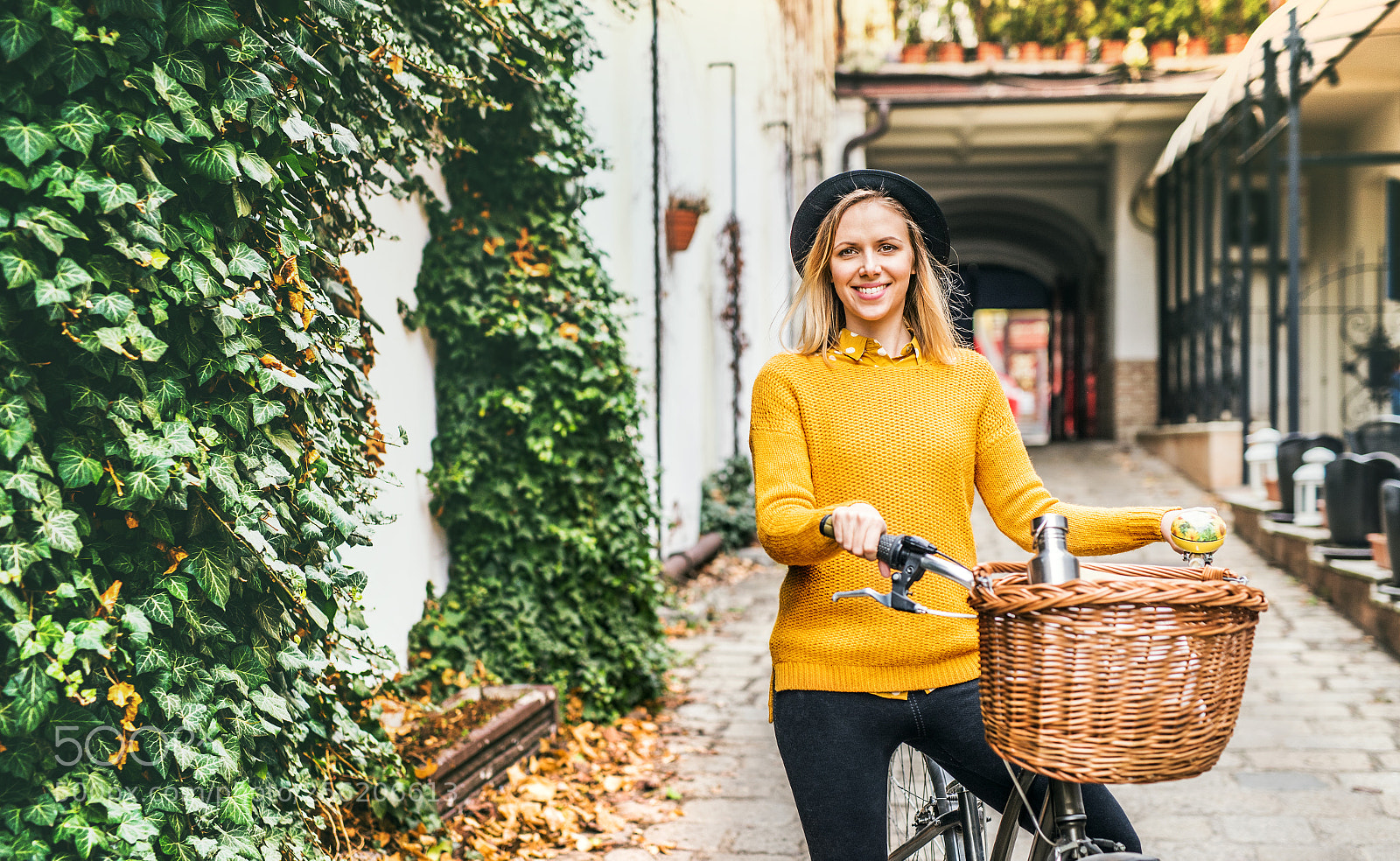 Nikon D5 sample photo. Young woman with bicycle photography