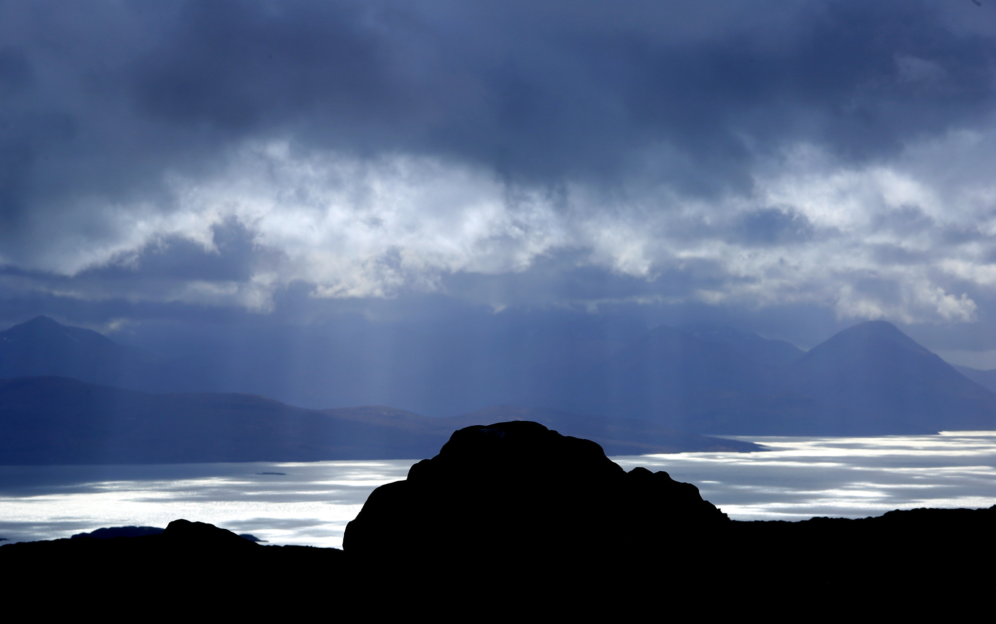 Canon EOS 6D + Canon EF 70-200mm F4L IS USM sample photo. The isle of skye from applecross, scotland. photography