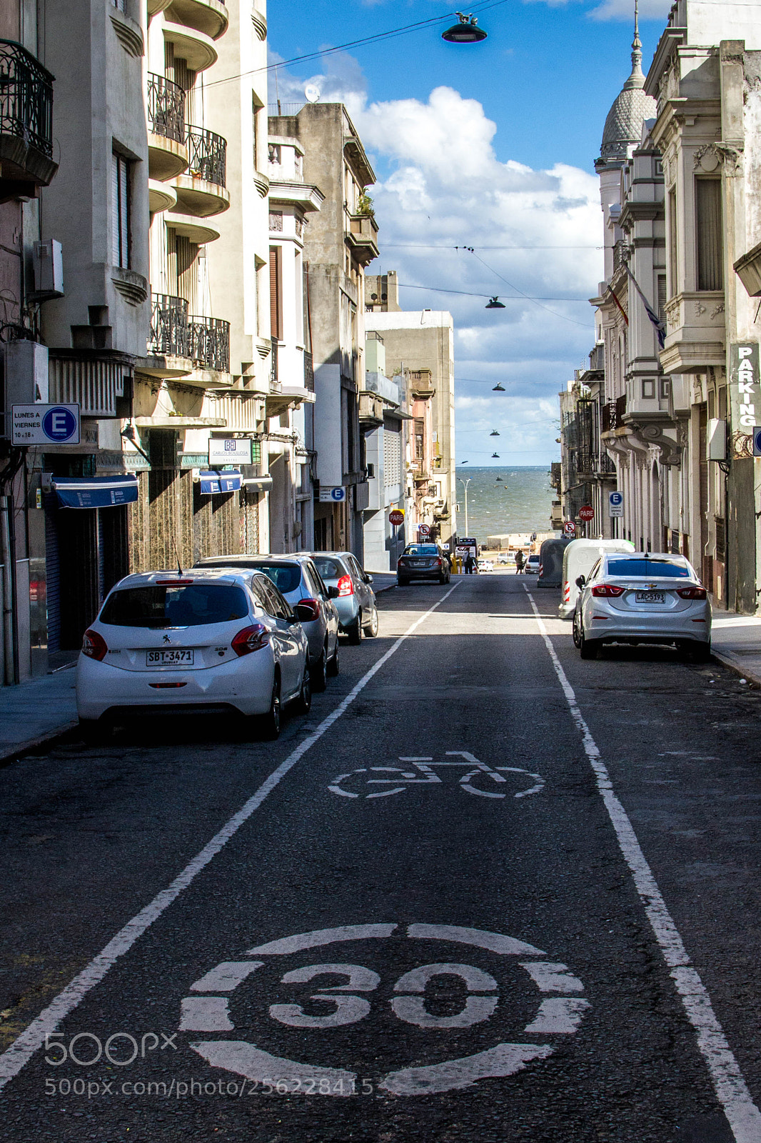 Nikon D3100 sample photo. Bike lane photography