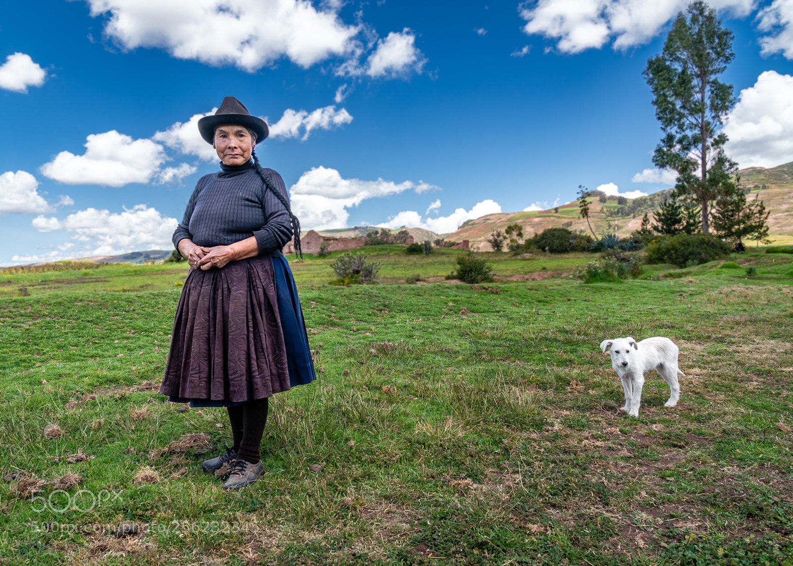 Sony a6500 sample photo. Farmer and dog photography