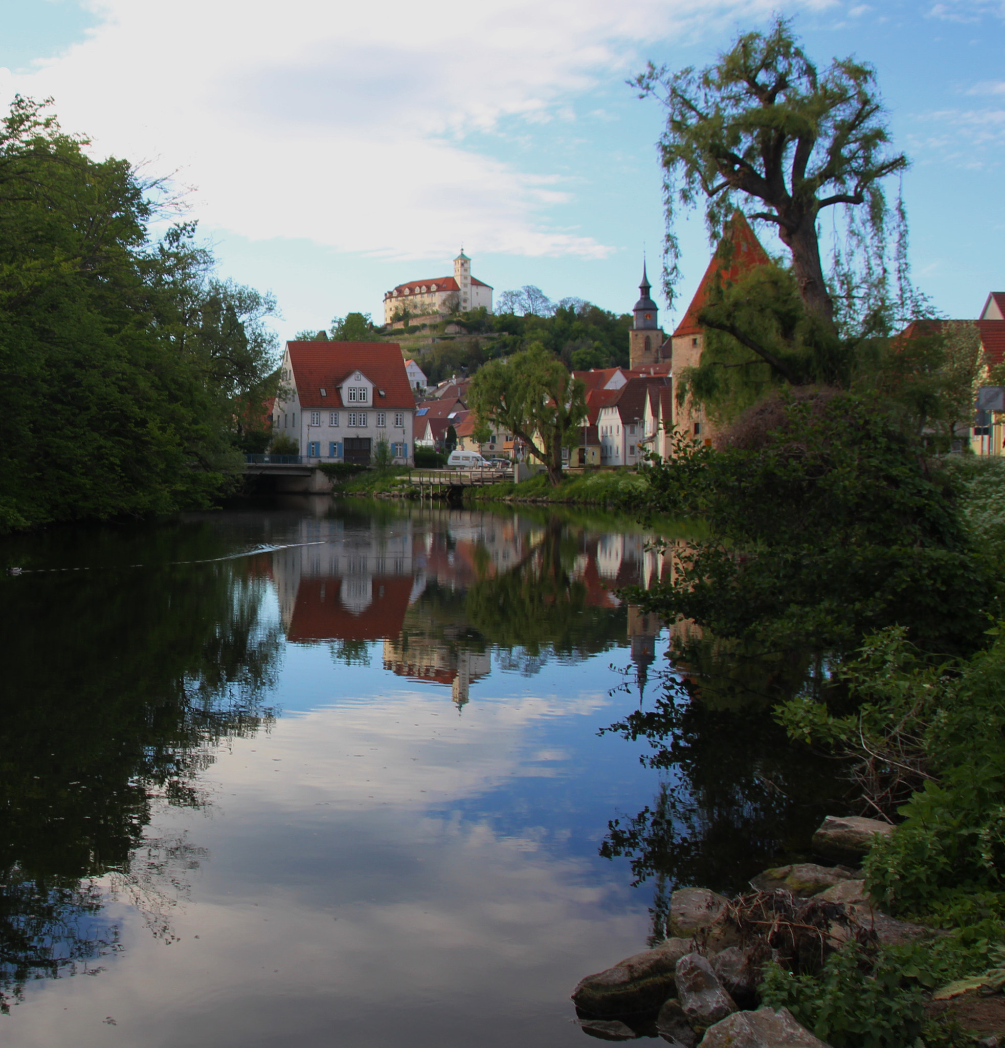 Canon EOS 1200D (EOS Rebel T5 / EOS Kiss X70 / EOS Hi) + Sigma 18-250mm F3.5-6.3 DC OS HSM sample photo. Vaihingen over river enz, germany photography