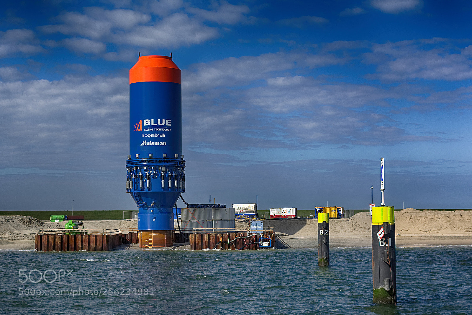 Nikon D5200 sample photo. Blue piling technology photography