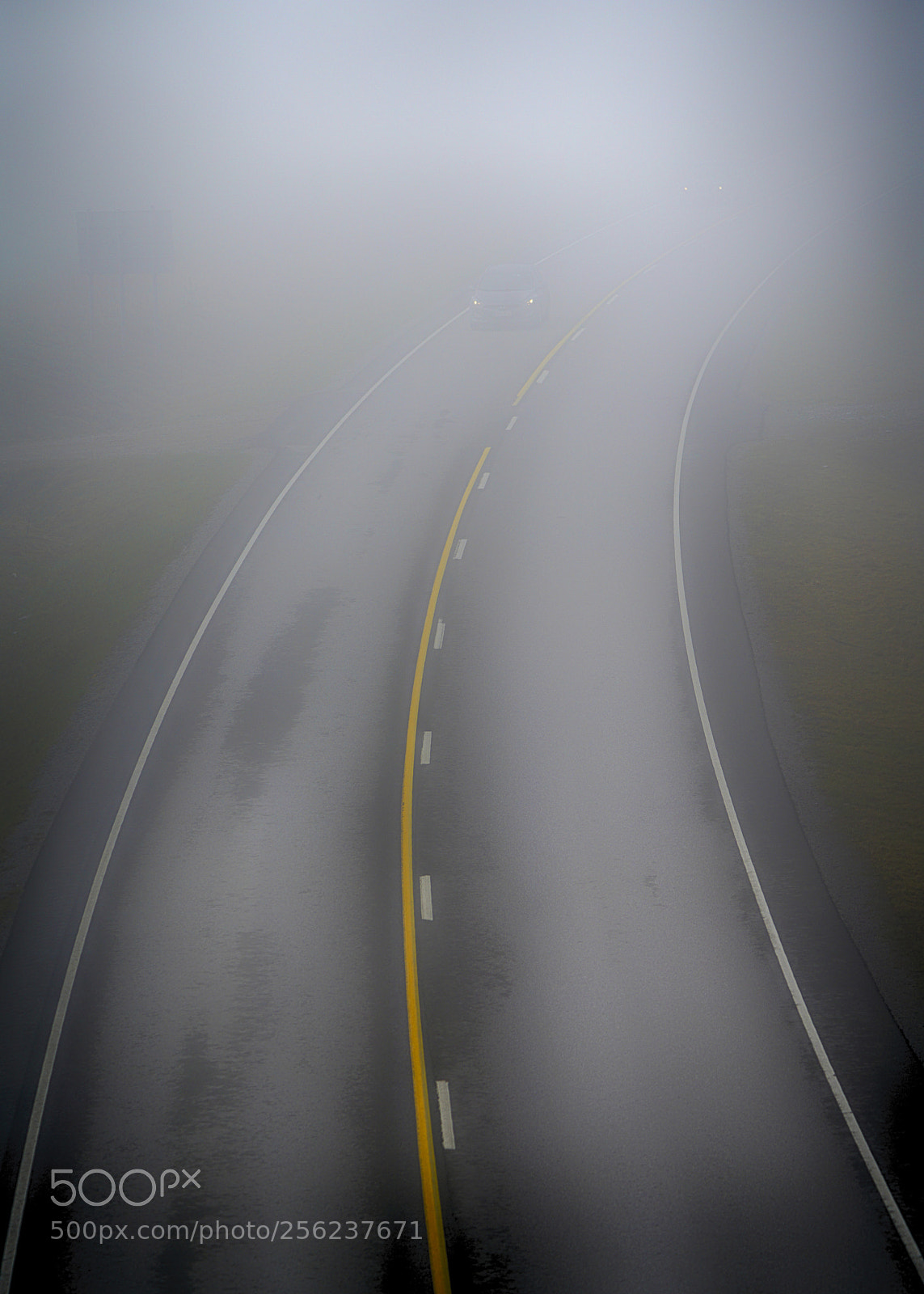 Sony a7R II sample photo. Misty highway photography