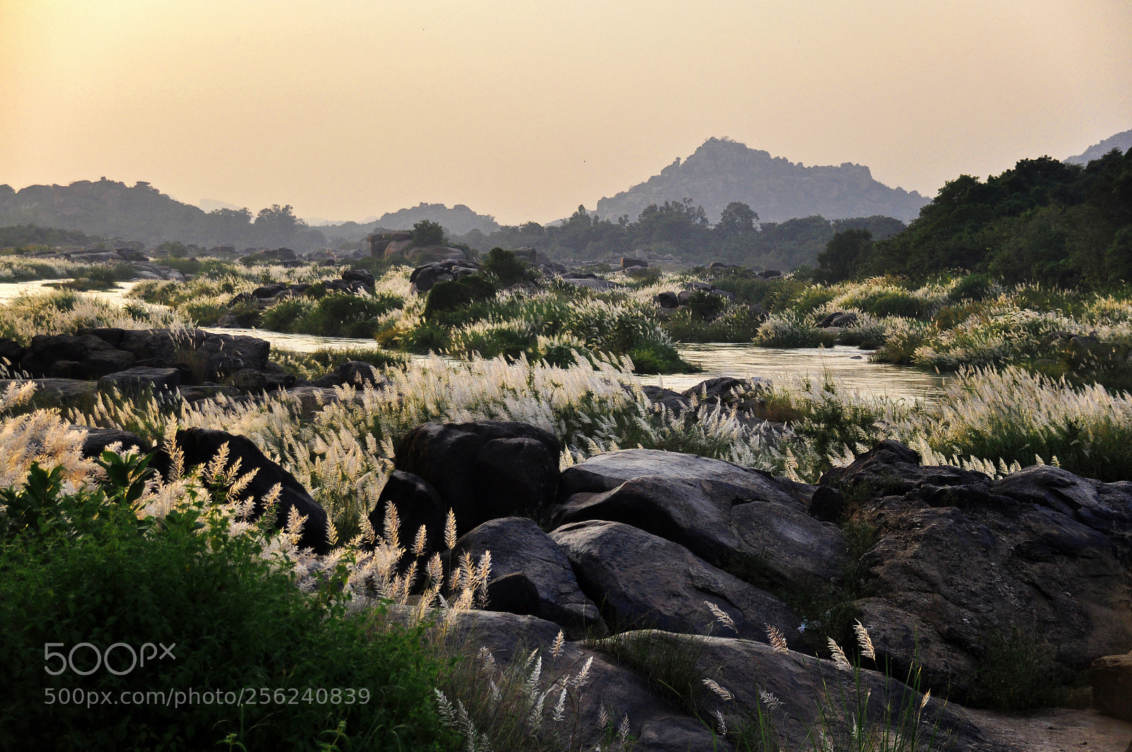 Nikon D90 sample photo. River in hampi, india photography