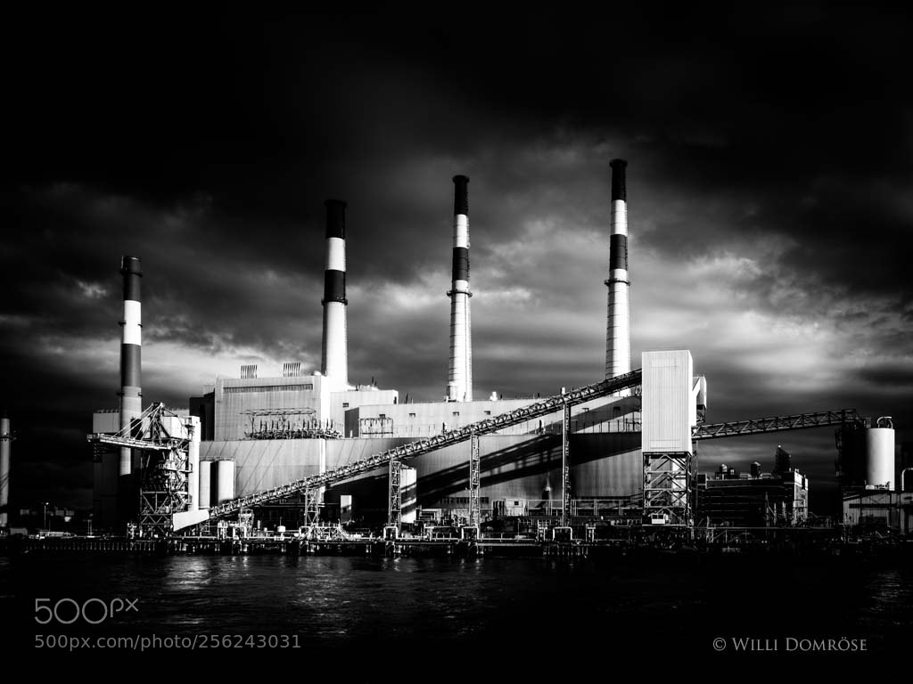 Olympus OM-D E-M1 Mark II sample photo. Power plant b w photography