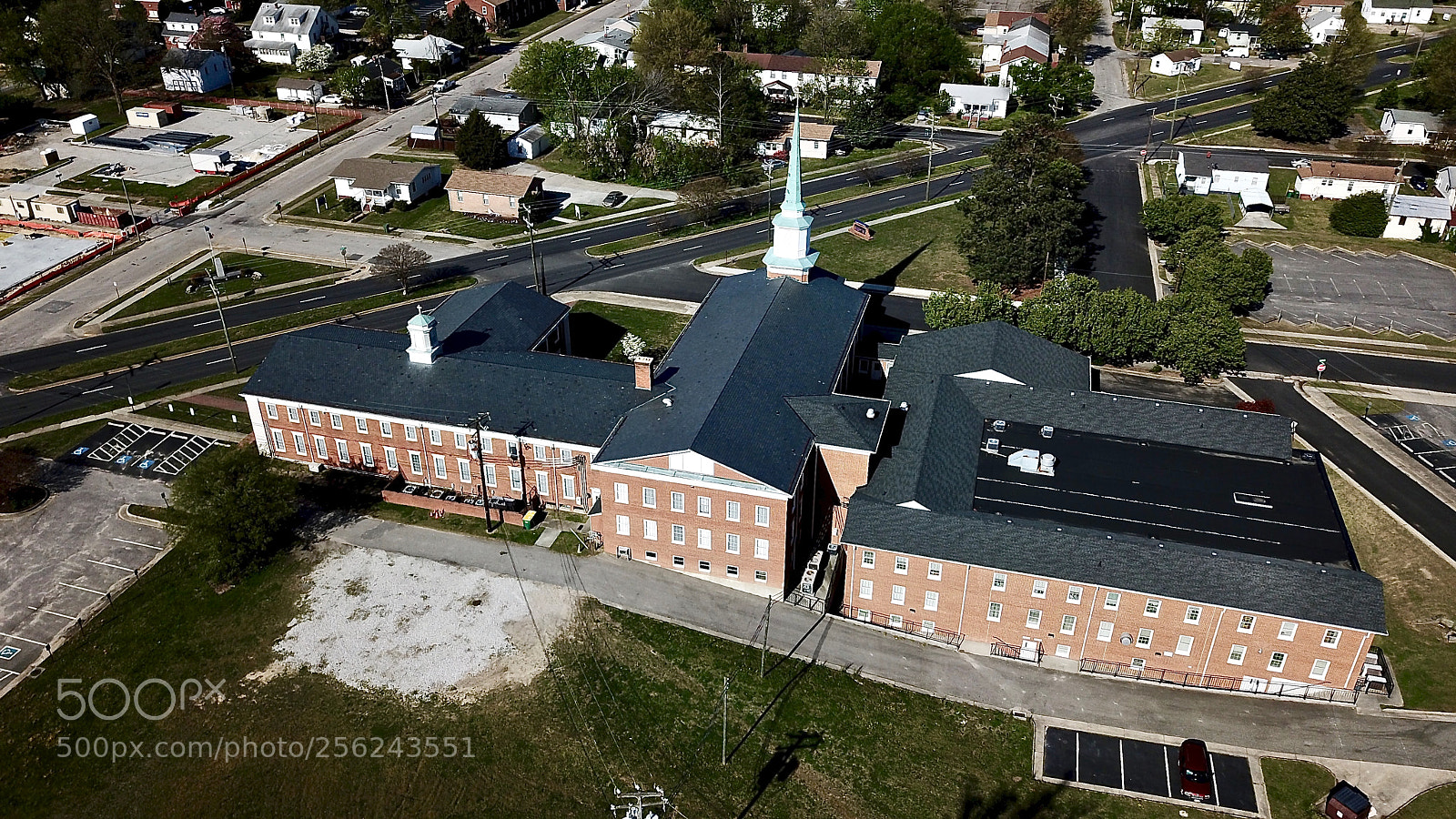 DJI FC220 sample photo. Behind the church photography