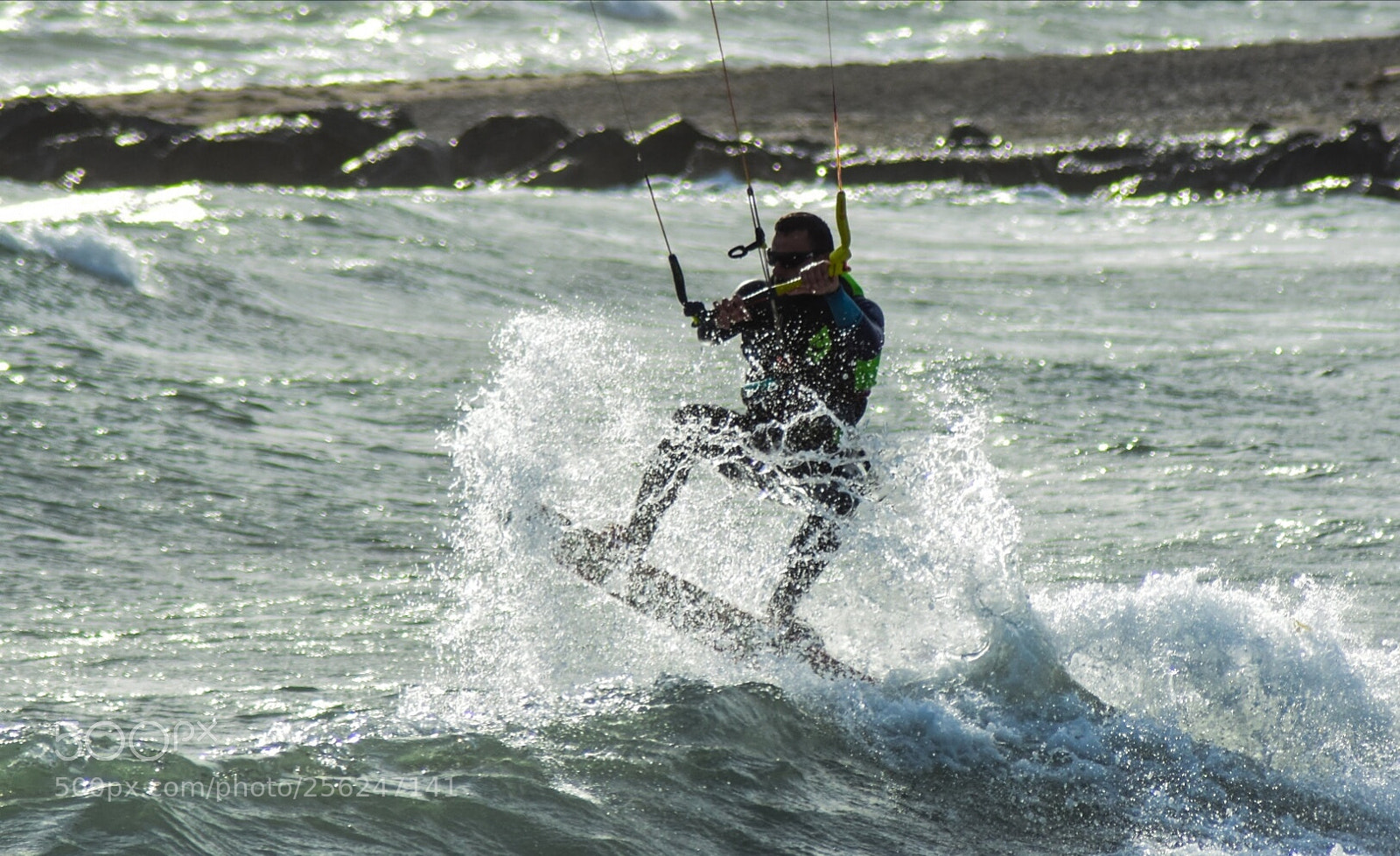 Nikon D3400 sample photo. Kitesurfer photography