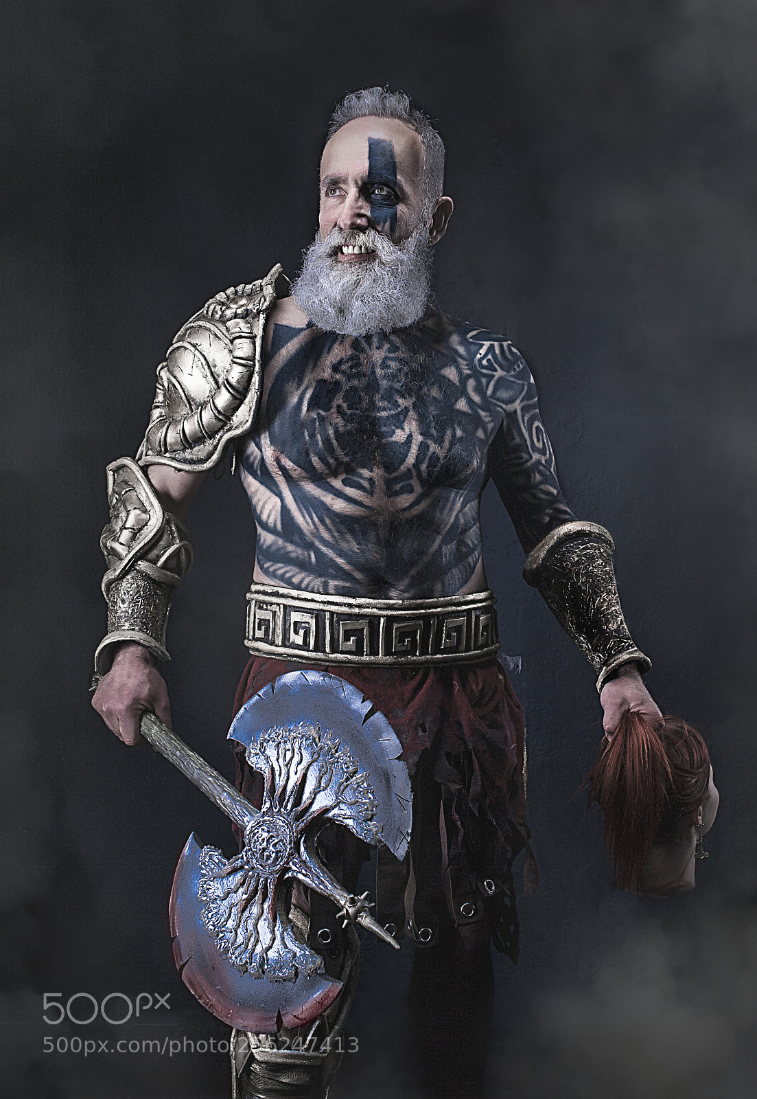 Canon EOS 5D sample photo. Warrior tattoo photography