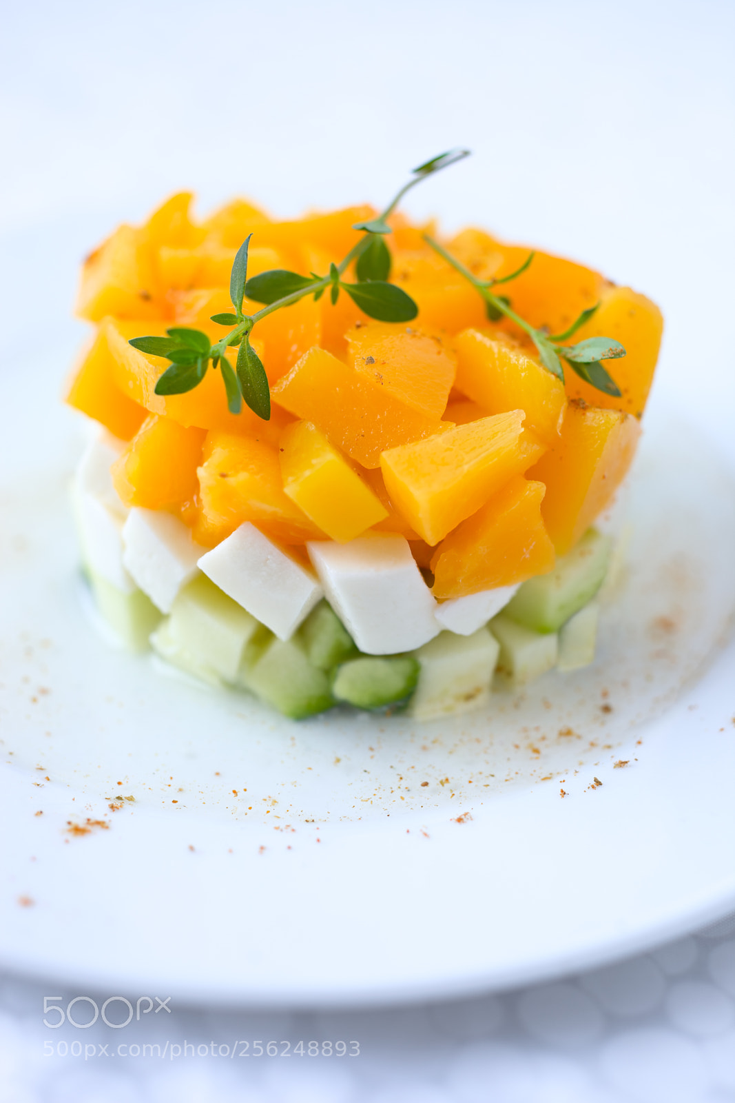 Canon EOS 5D Mark II sample photo. Avocado mango mozzarella salad photography
