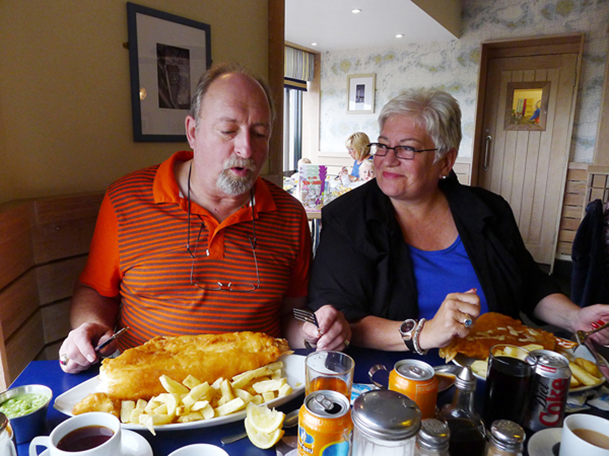 Panasonic Lumix DMC-LX5 sample photo. Brian and vicky with haddock copy photography