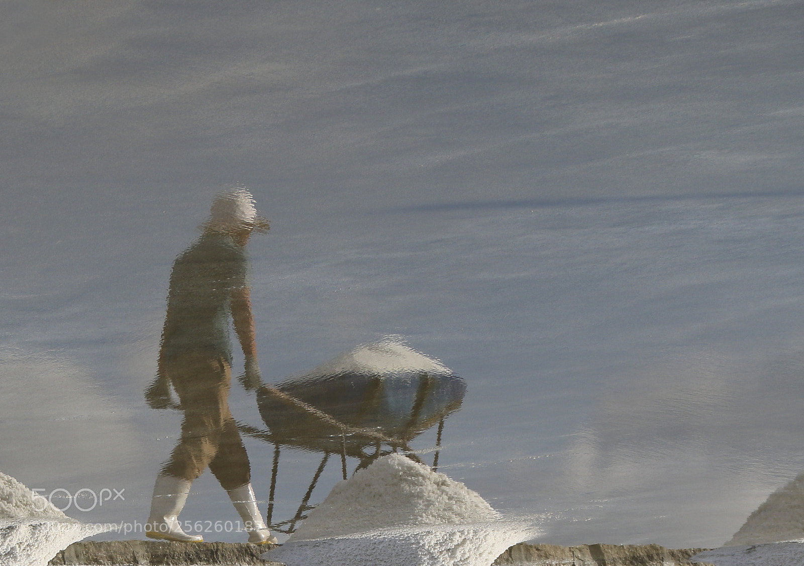 Canon EOS 70D sample photo. Reflection on salt field photography